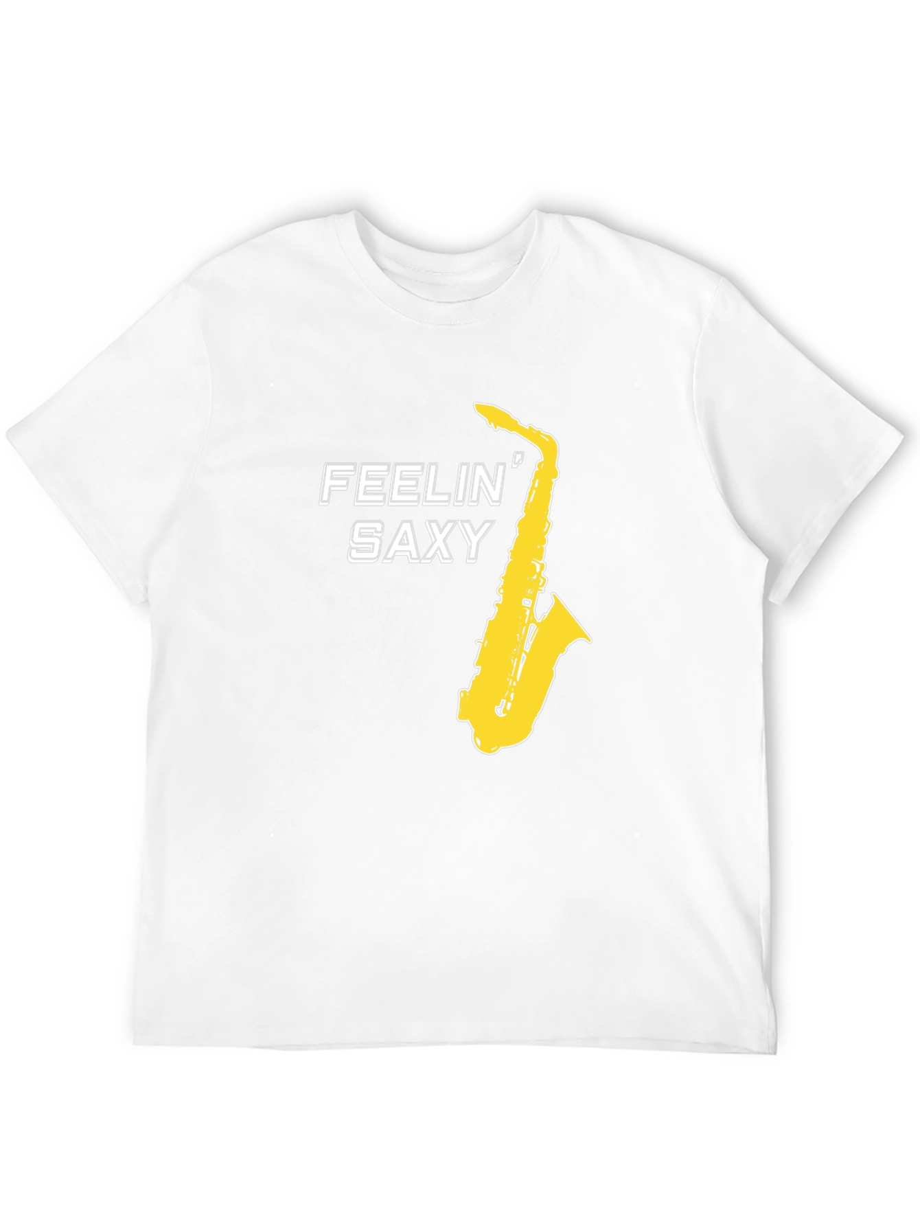 Feelin Saxy Graphic T-Shirt - Black Saxophone Tee