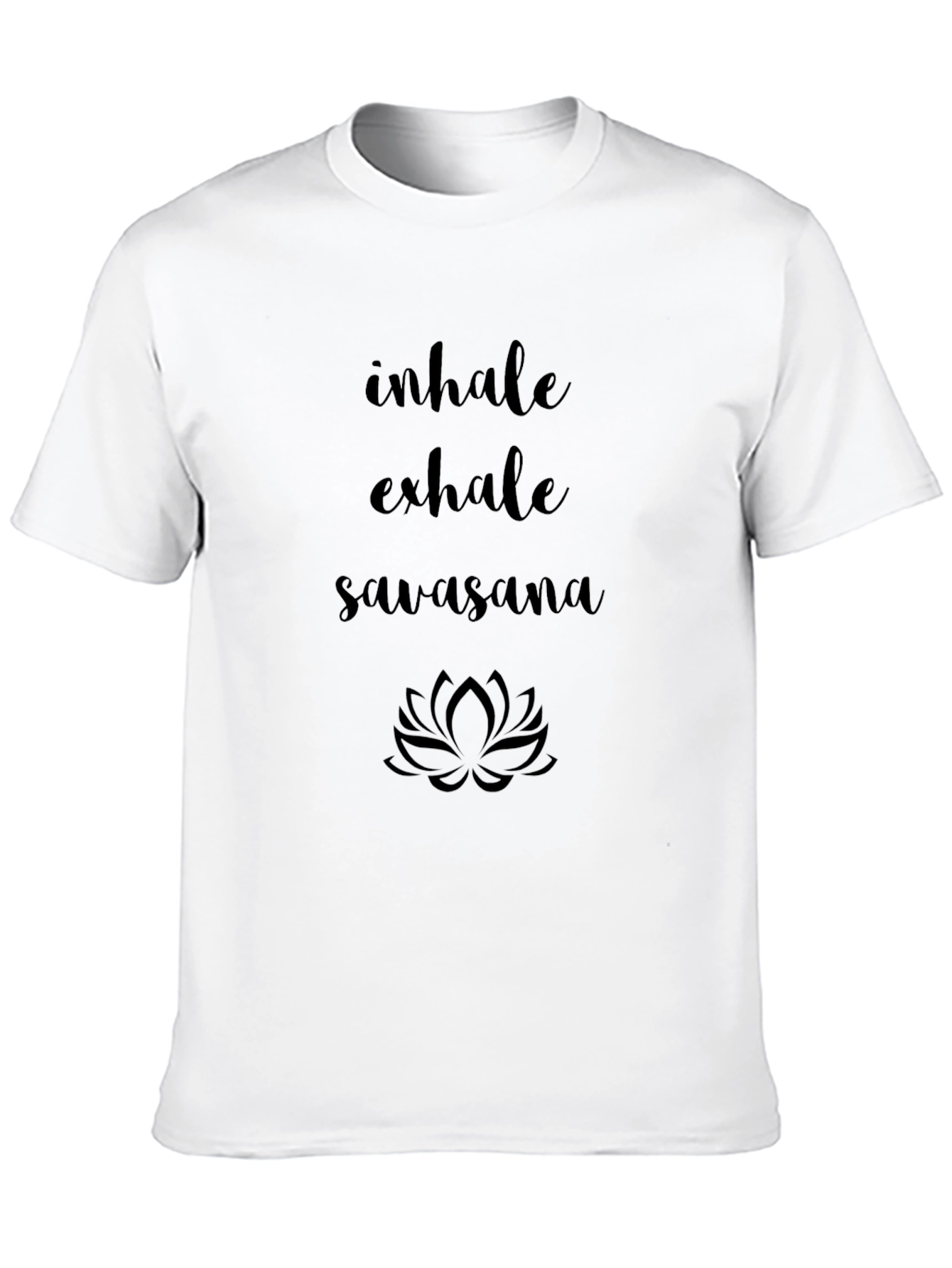 Yoga Inhale Exhale Savasana Lotus Graphic Tee