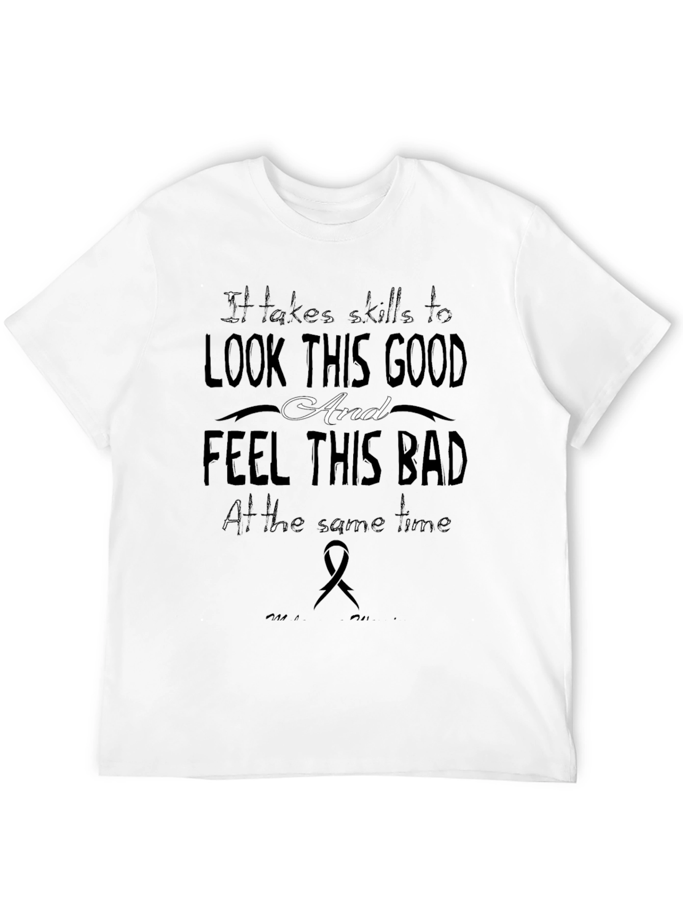 It Takes Skills T-Shirt - Black Ribbon Design