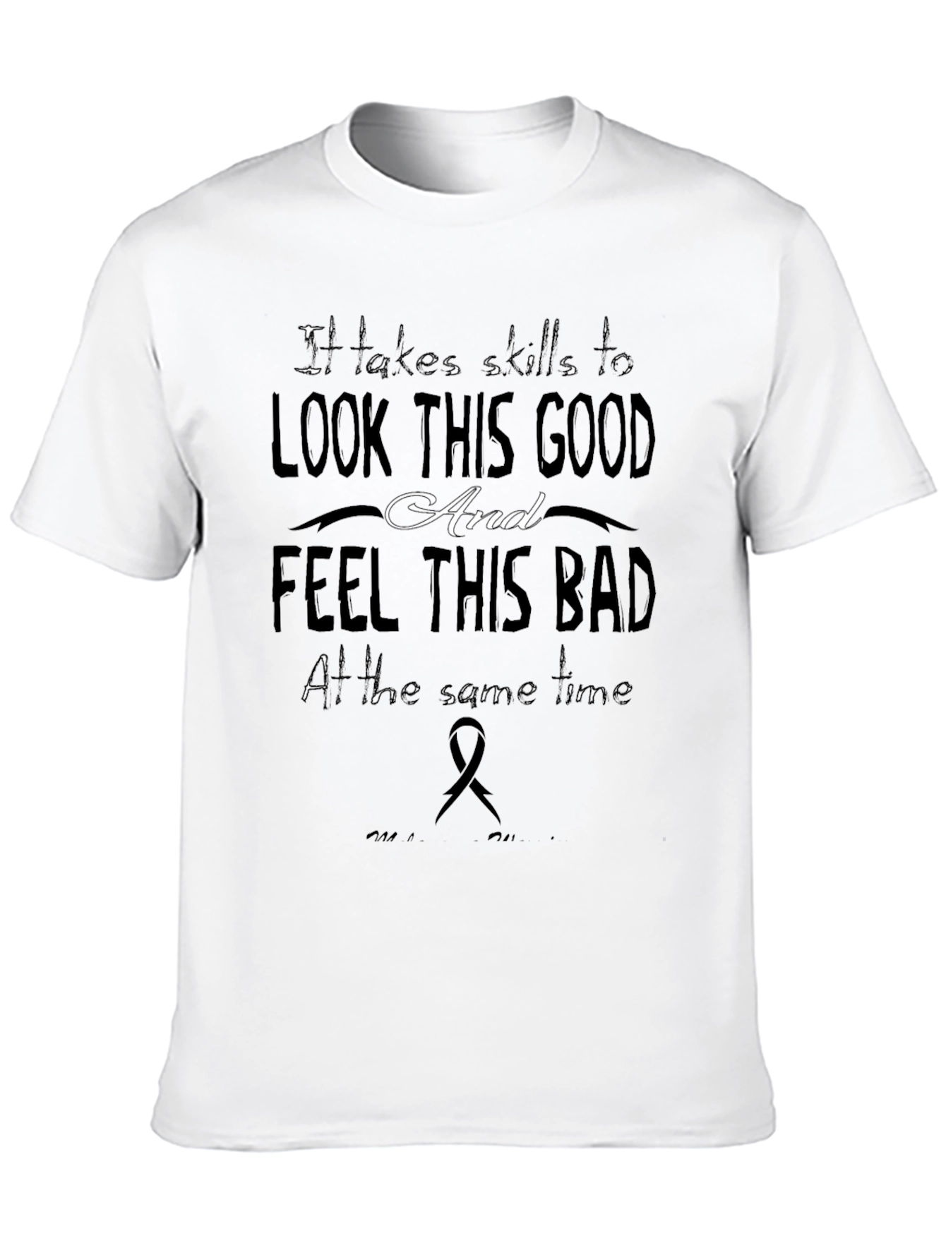 It Takes Skills T-Shirt - Black Ribbon Design