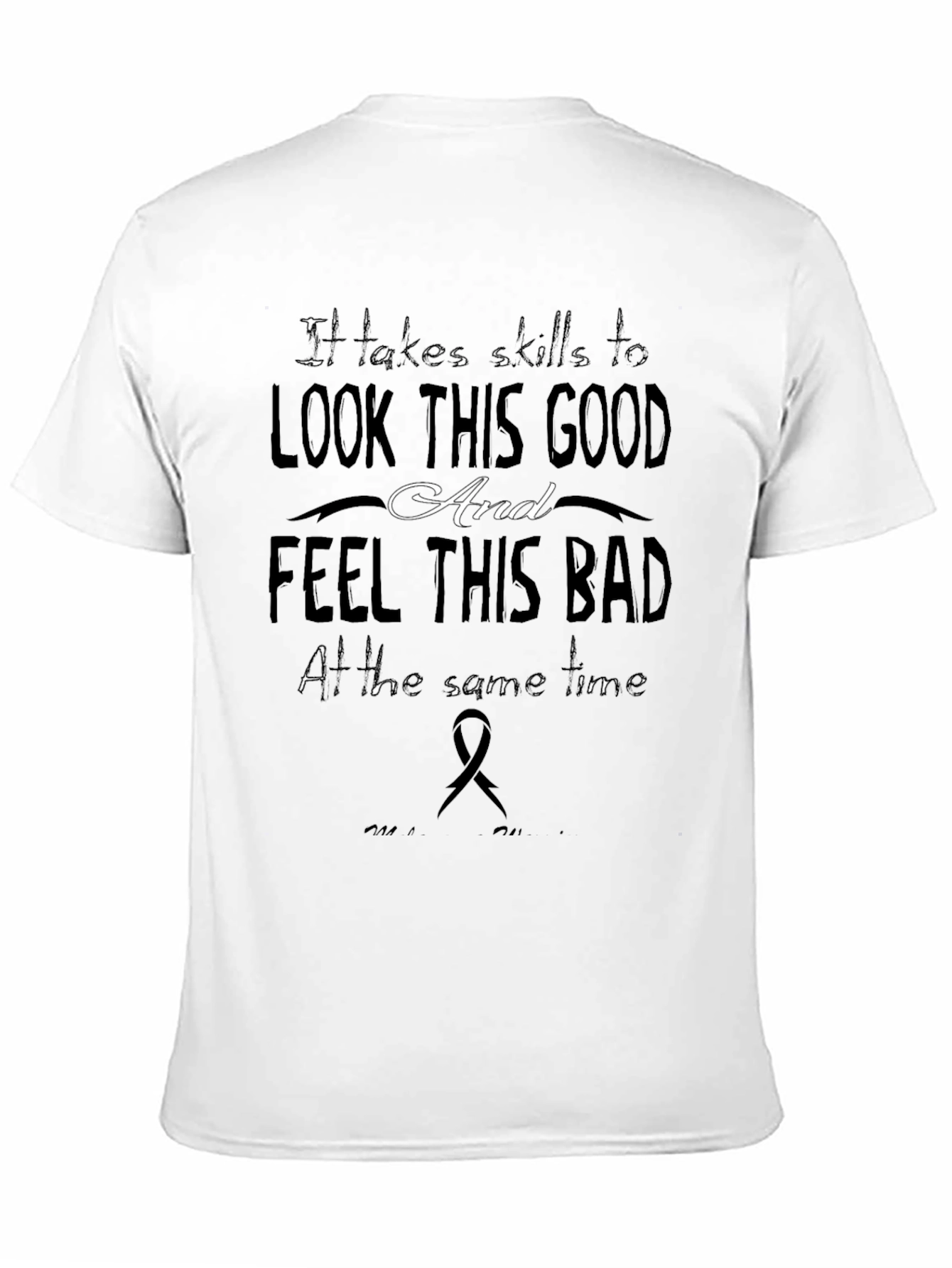 It Takes Skills T-Shirt - Black Ribbon Design