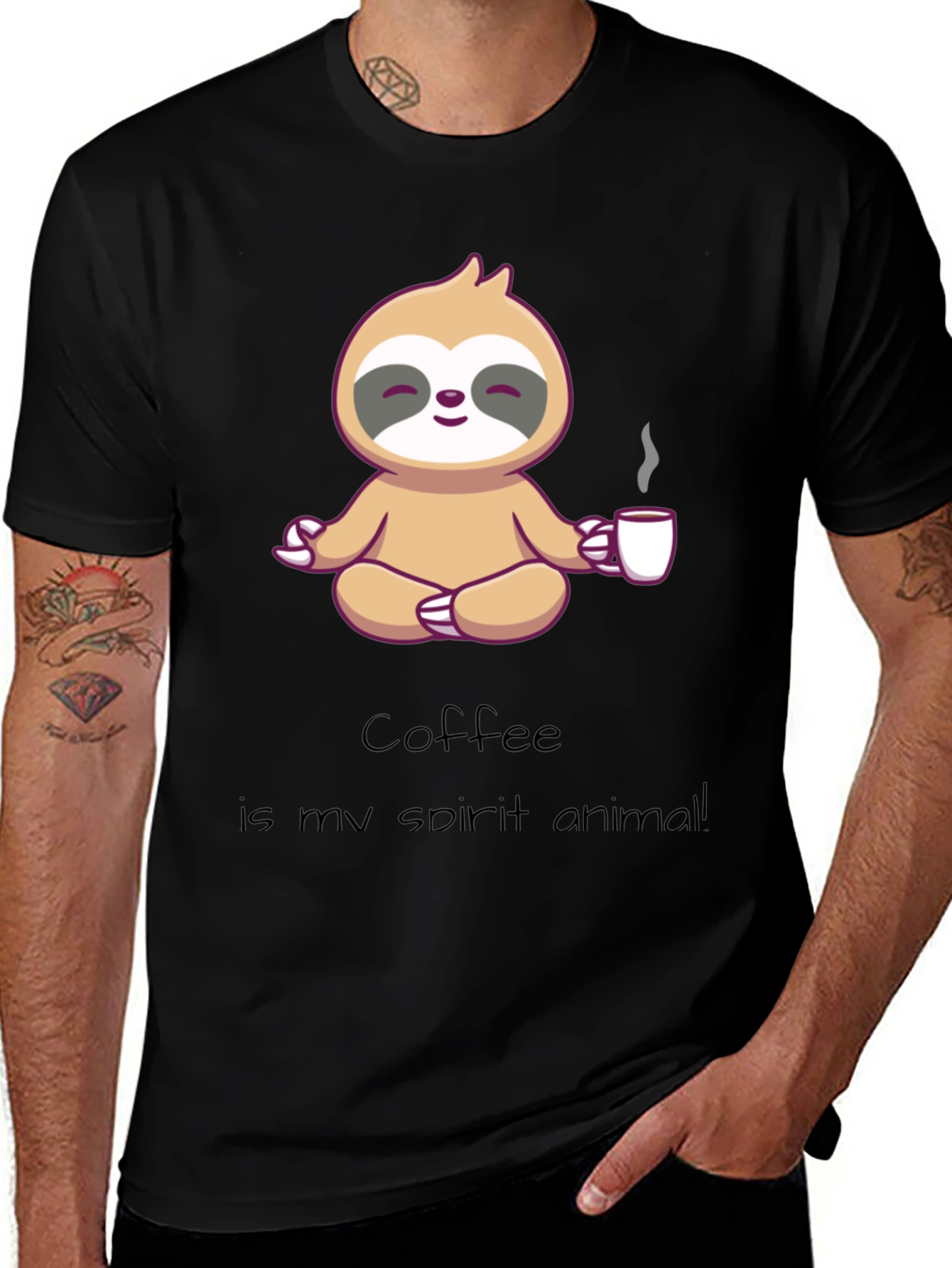 Meditating Sloth Coffee Lover T-Shirt