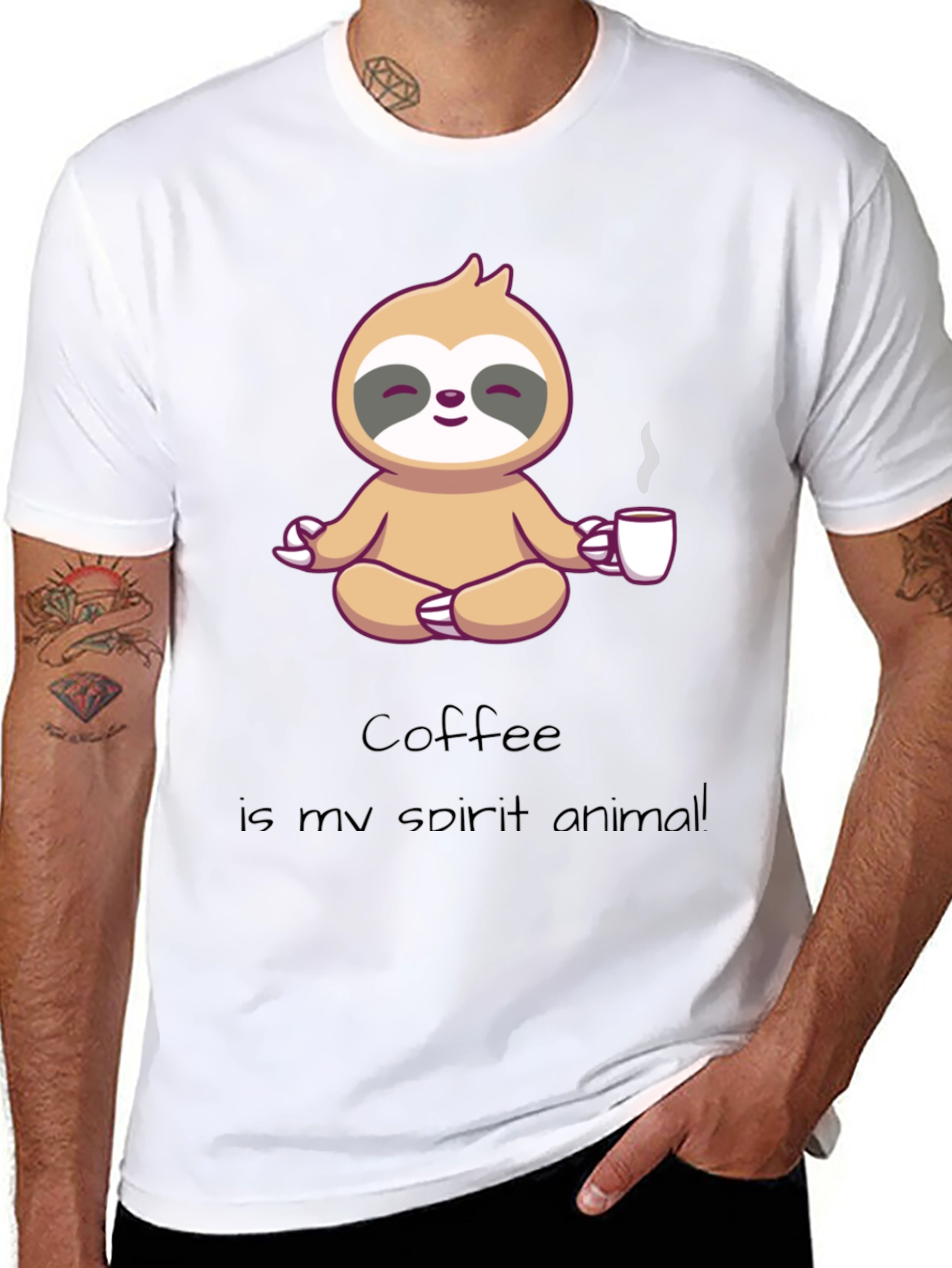 Meditating Sloth Coffee Lover T-Shirt