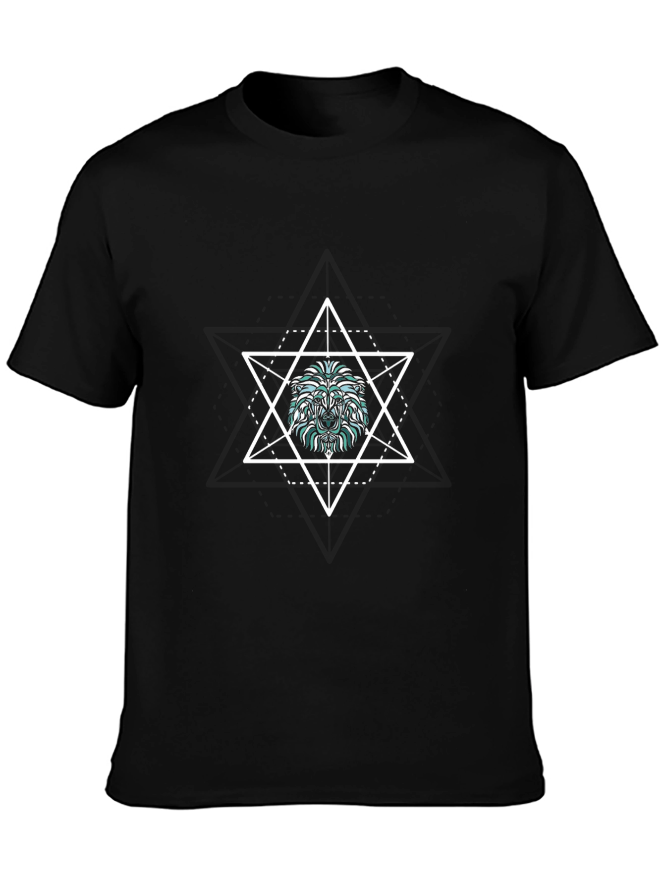 Lion Star Graphic Black T-Shirt