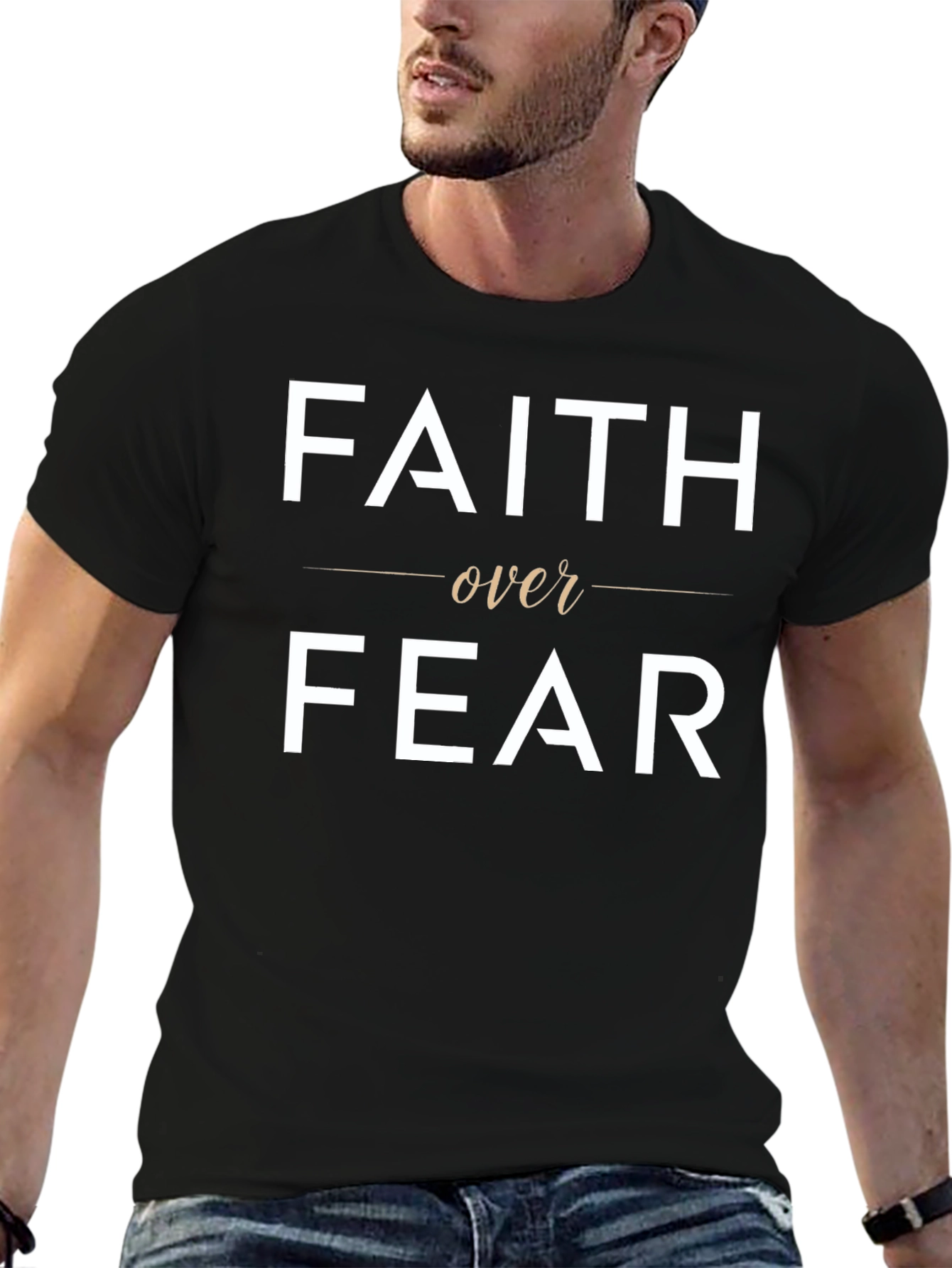 Faith Over Fear Graphic T-Shirt Christian Apparel