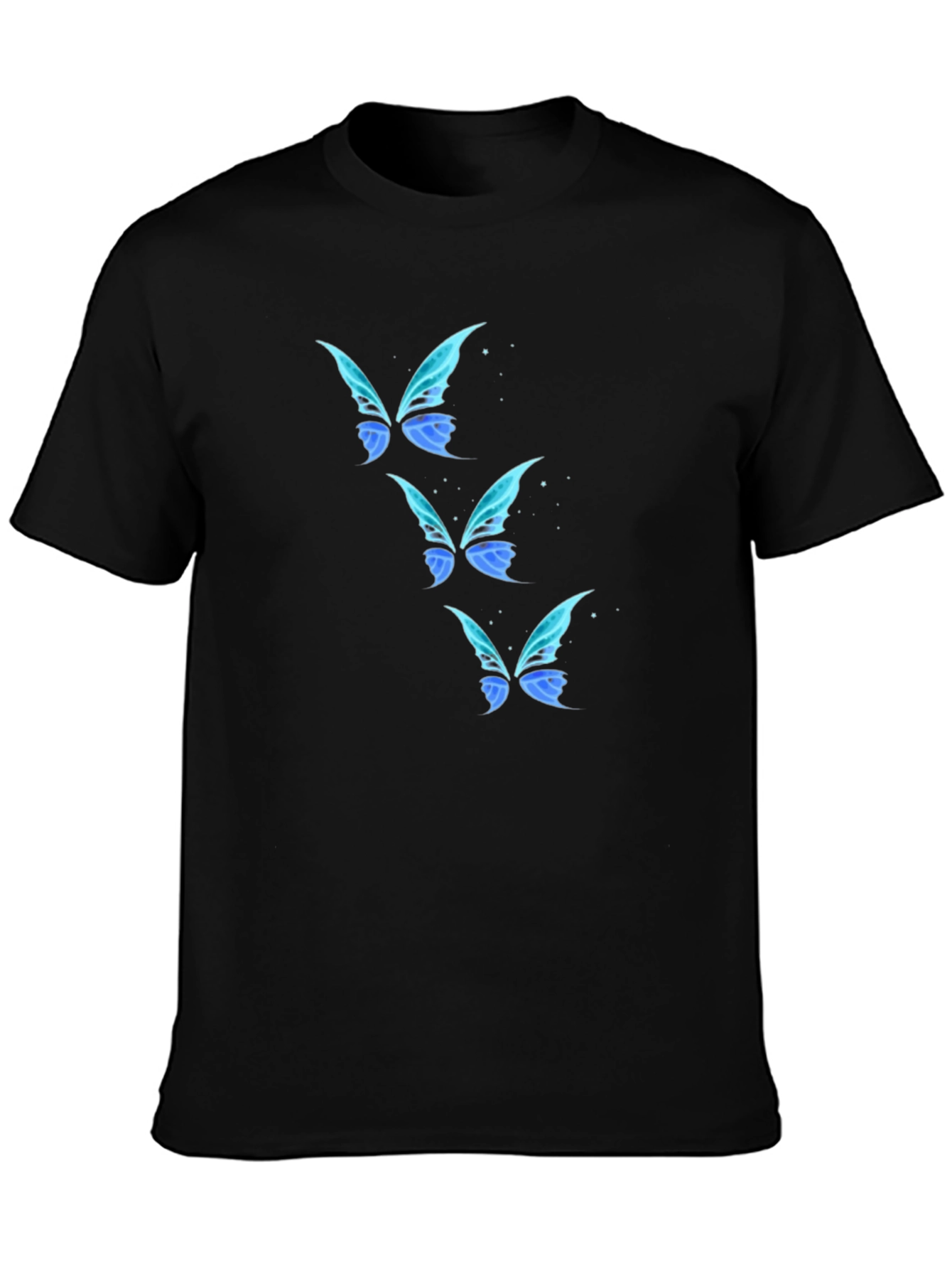 Butterfly Wing Graphic Black T-Shirt