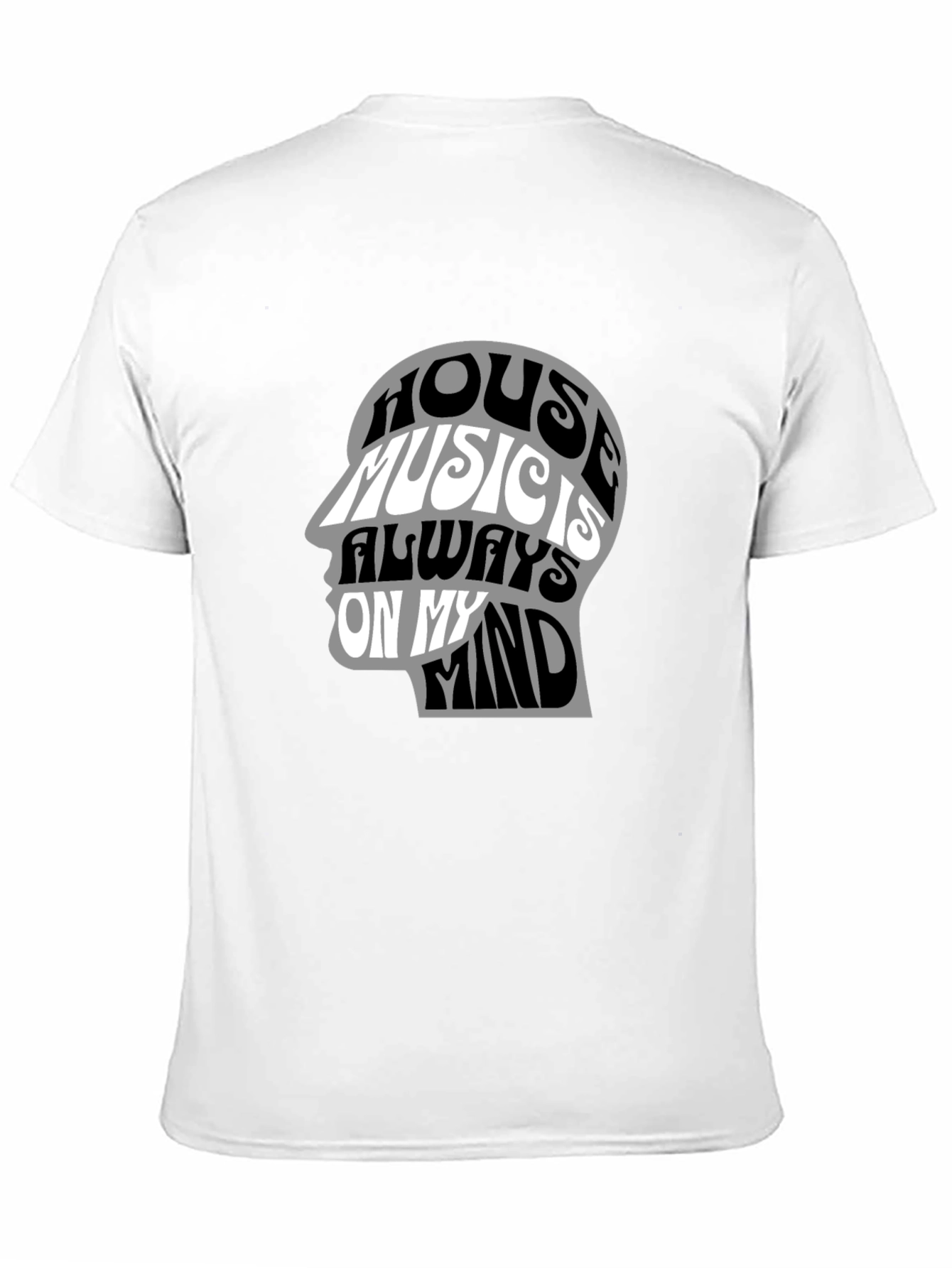 House Music Mind Graphic Tee - Black Cotton