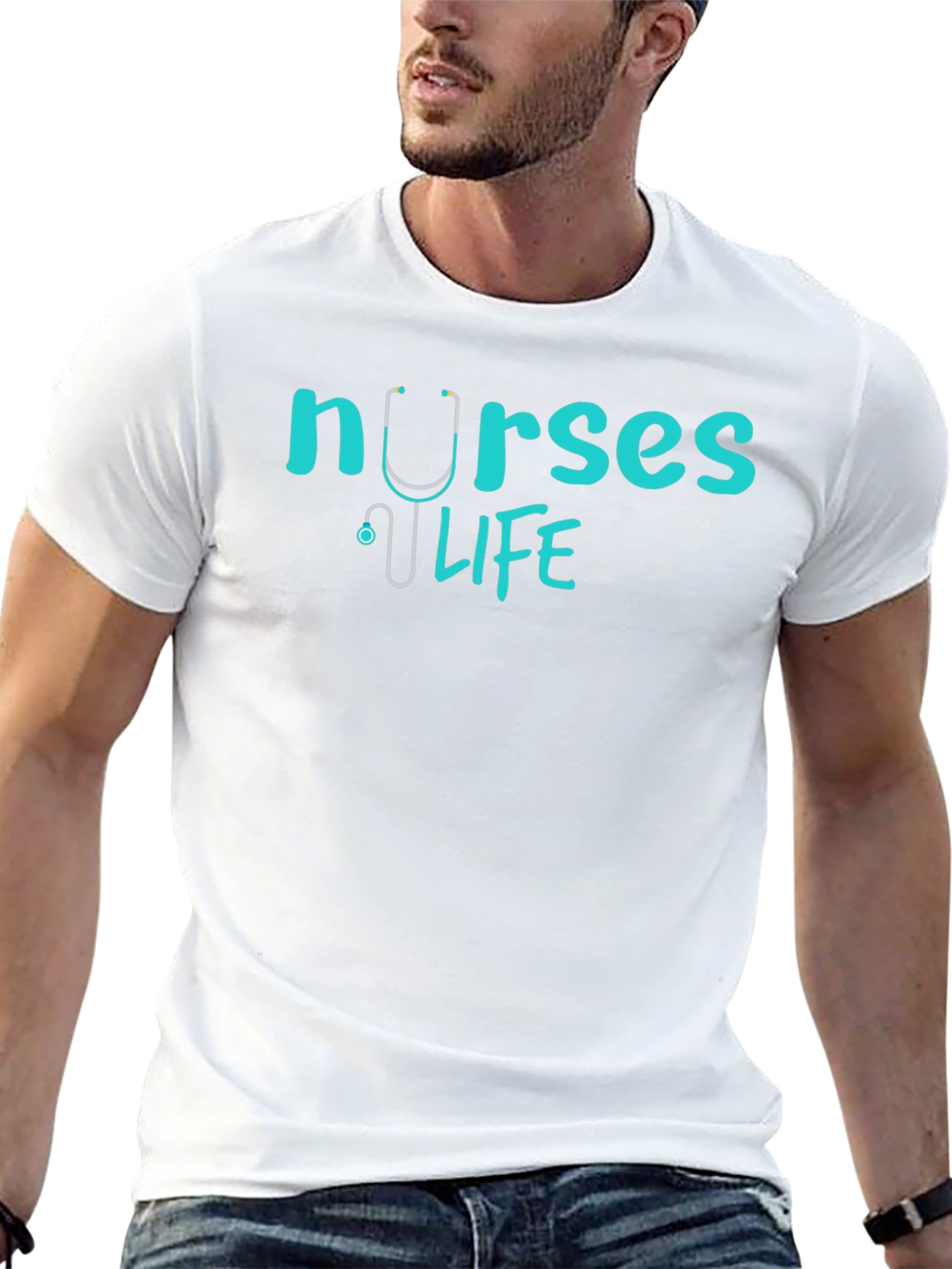 Nurses Life Stethoscope T-Shirt - Medical Profession Tee