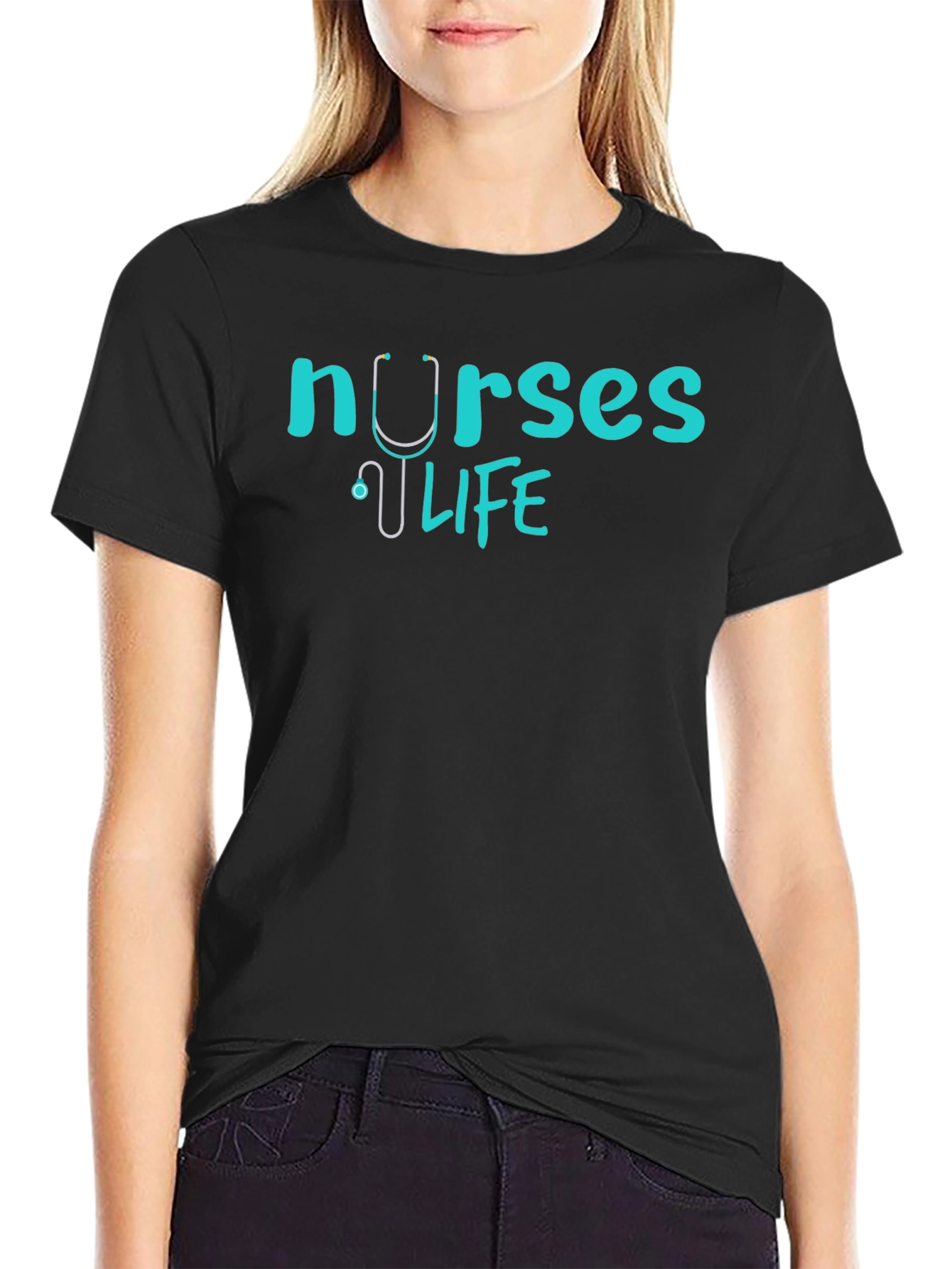 Nurses Life Stethoscope T-Shirt - Medical Profession Tee