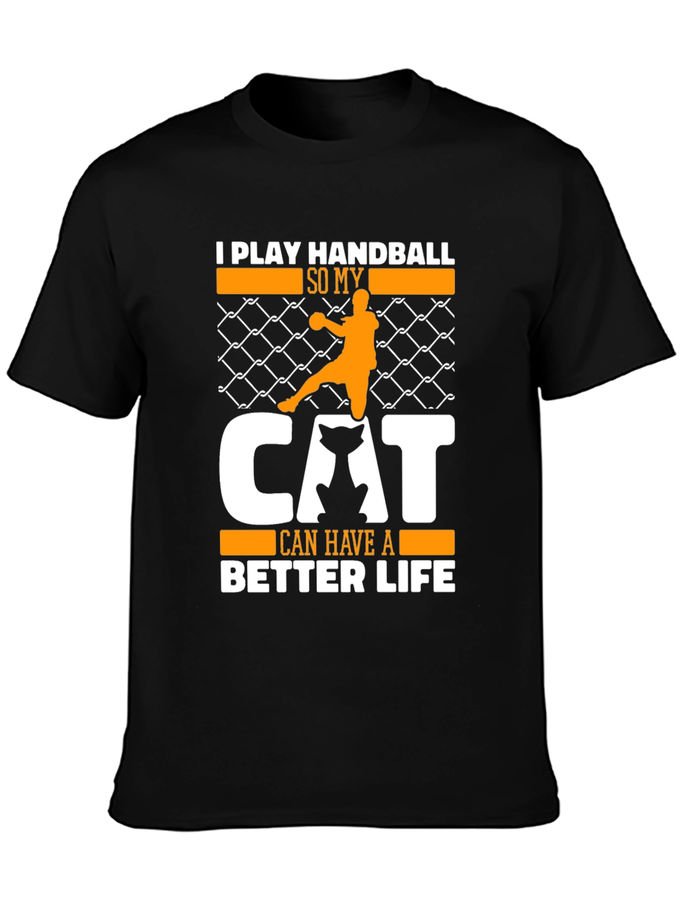 Handball Cat Lover Graphic T-Shirt