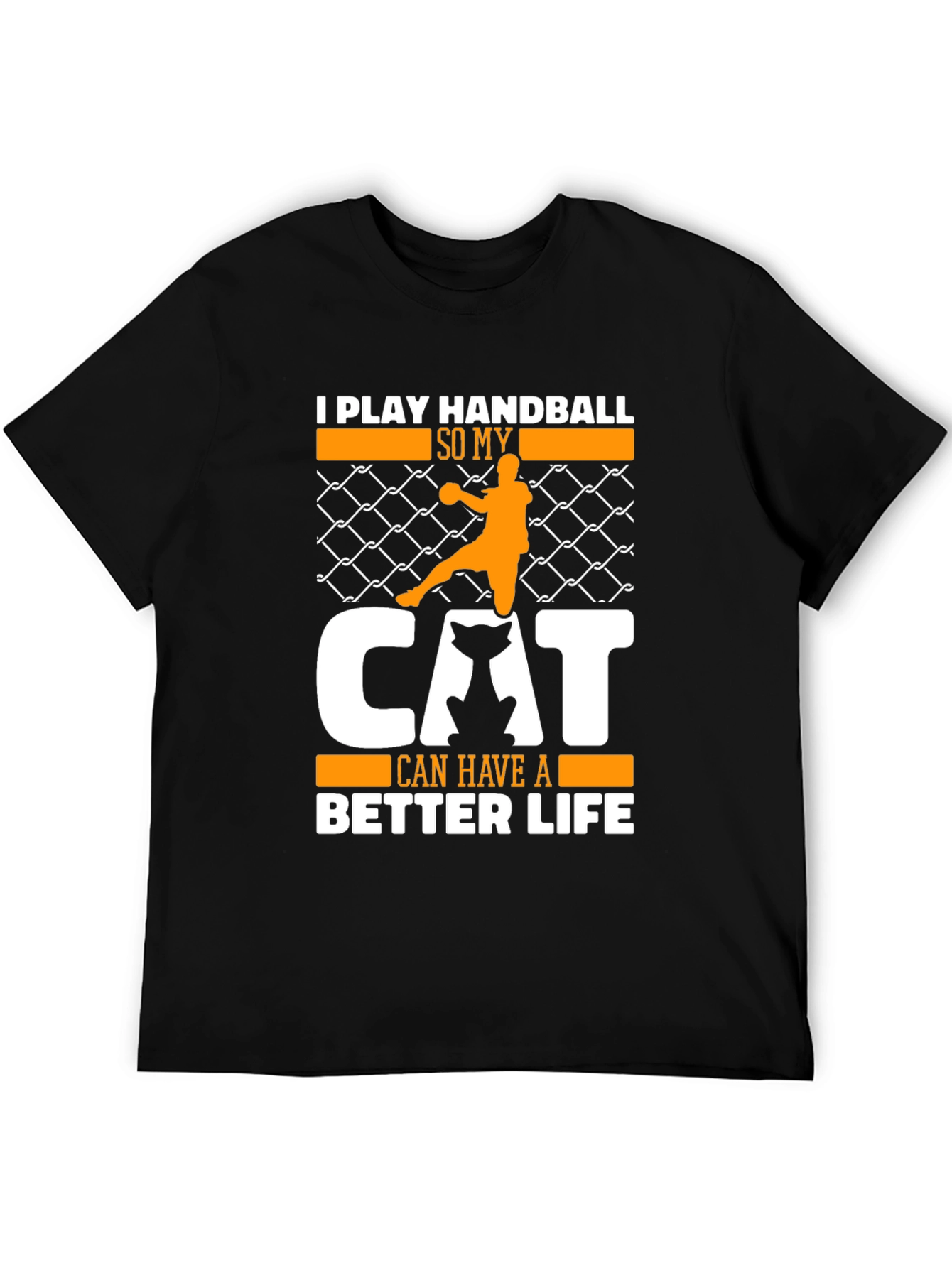 Handball Cat Lover Graphic T-Shirt