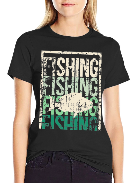 Vintage Fishing T-Shirt - Distressed Design
