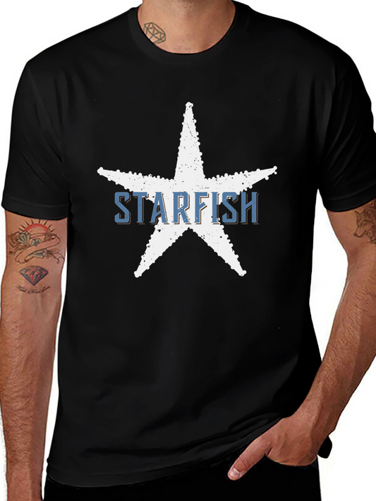 Starfish Graphic Tee - Coastal Style Black T-Shirt