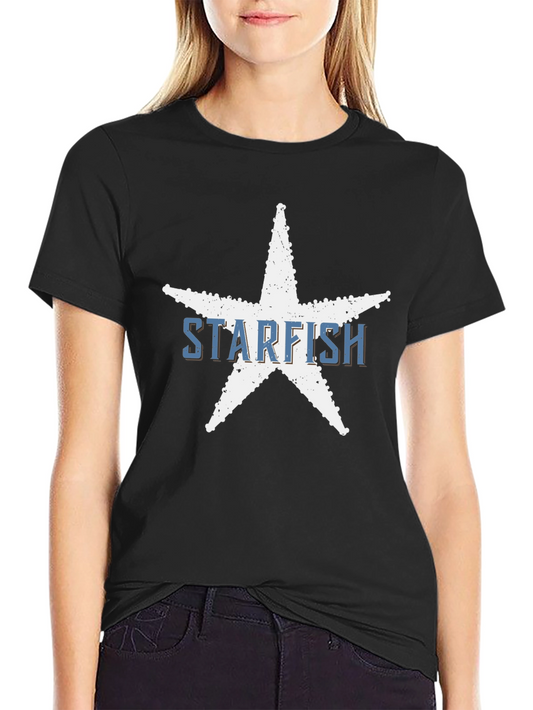 Starfish Graphic Tee - Coastal Style Black T-Shirt