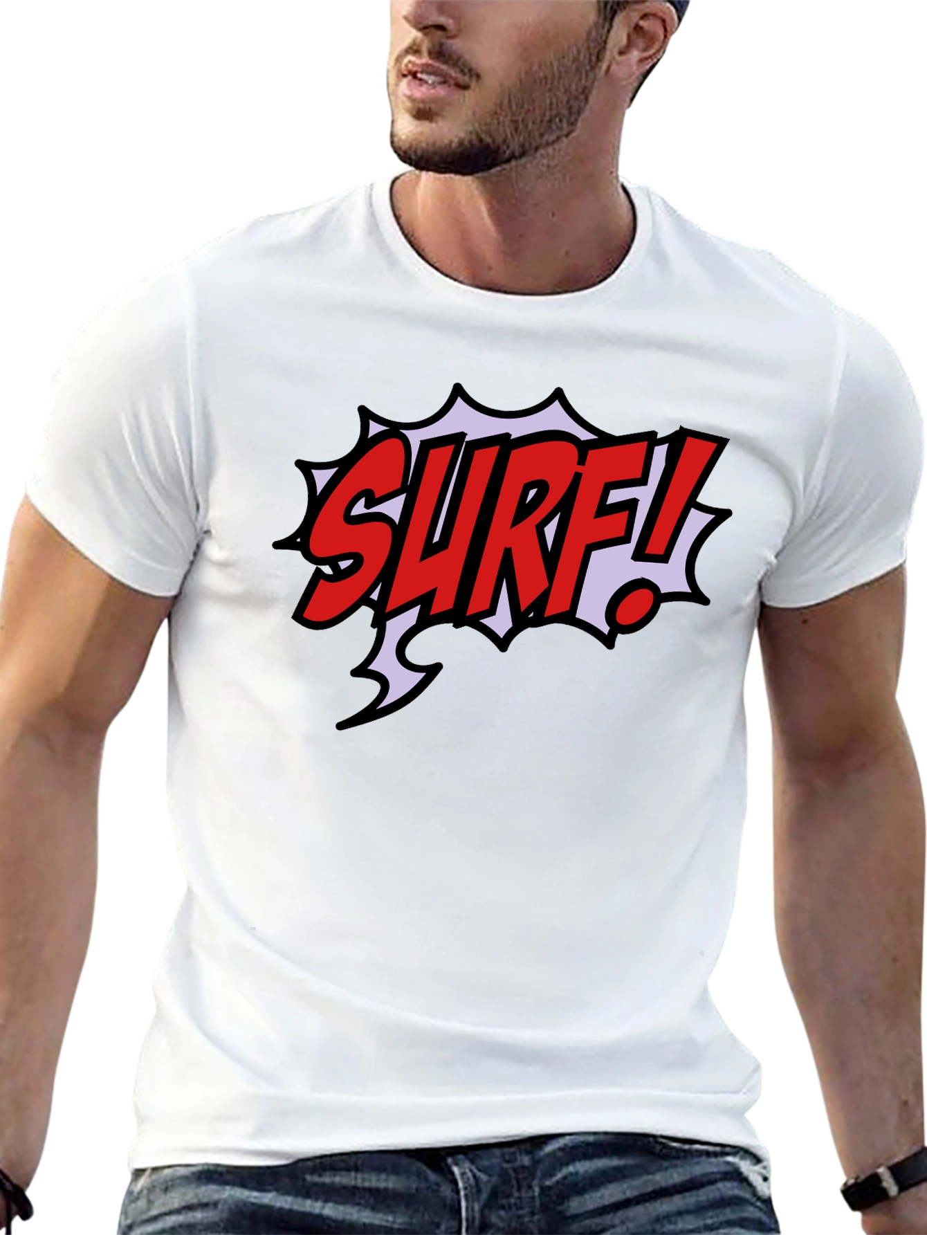 Surf! Graphic T-Shirt - Black Cotton Tee