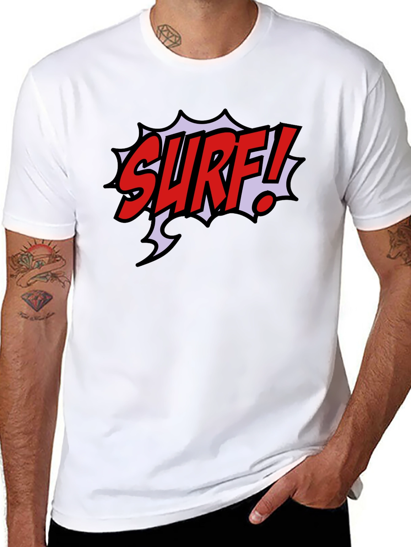 Surf! Graphic T-Shirt - Black Cotton Tee