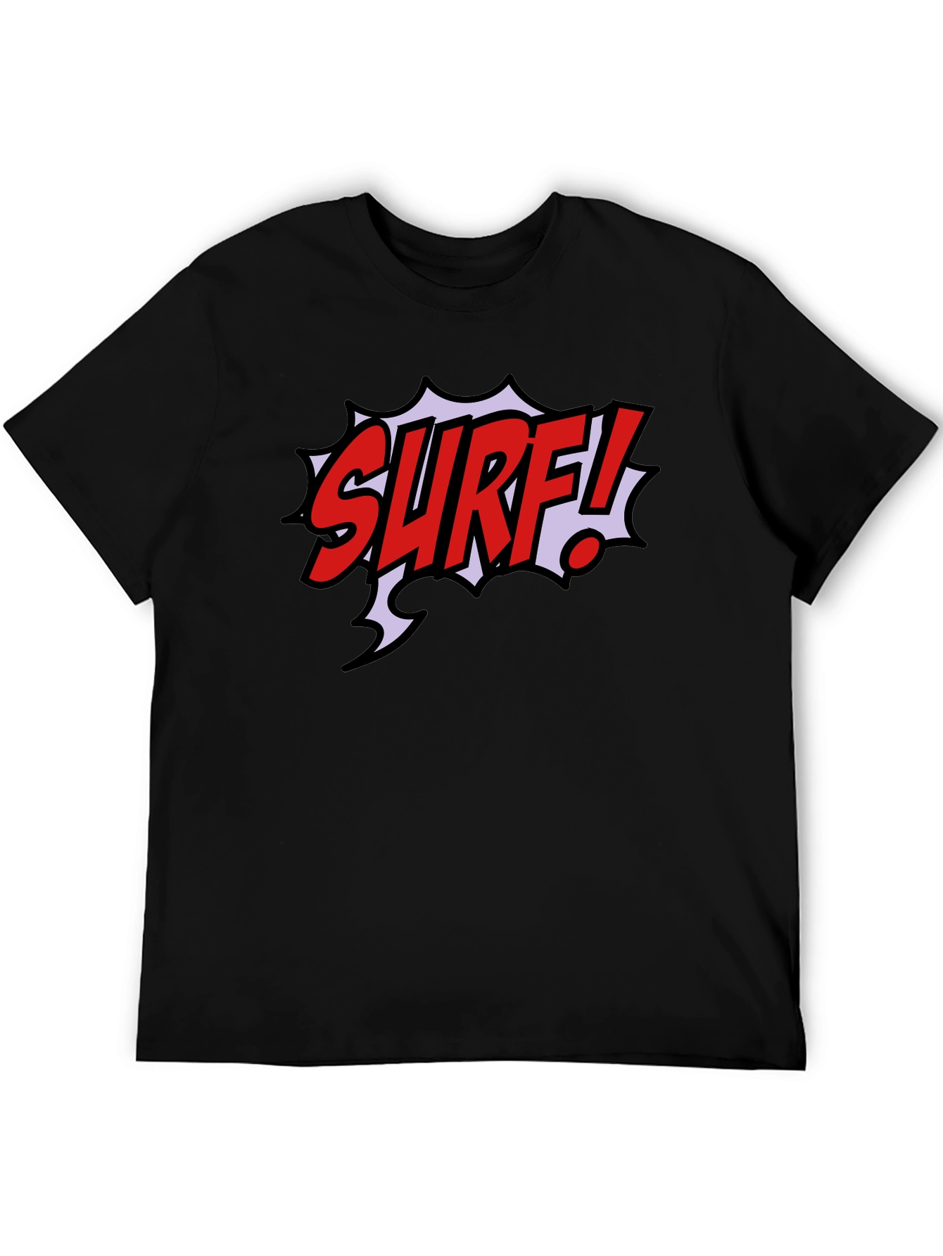 Surf! Graphic T-Shirt - Black Cotton Tee