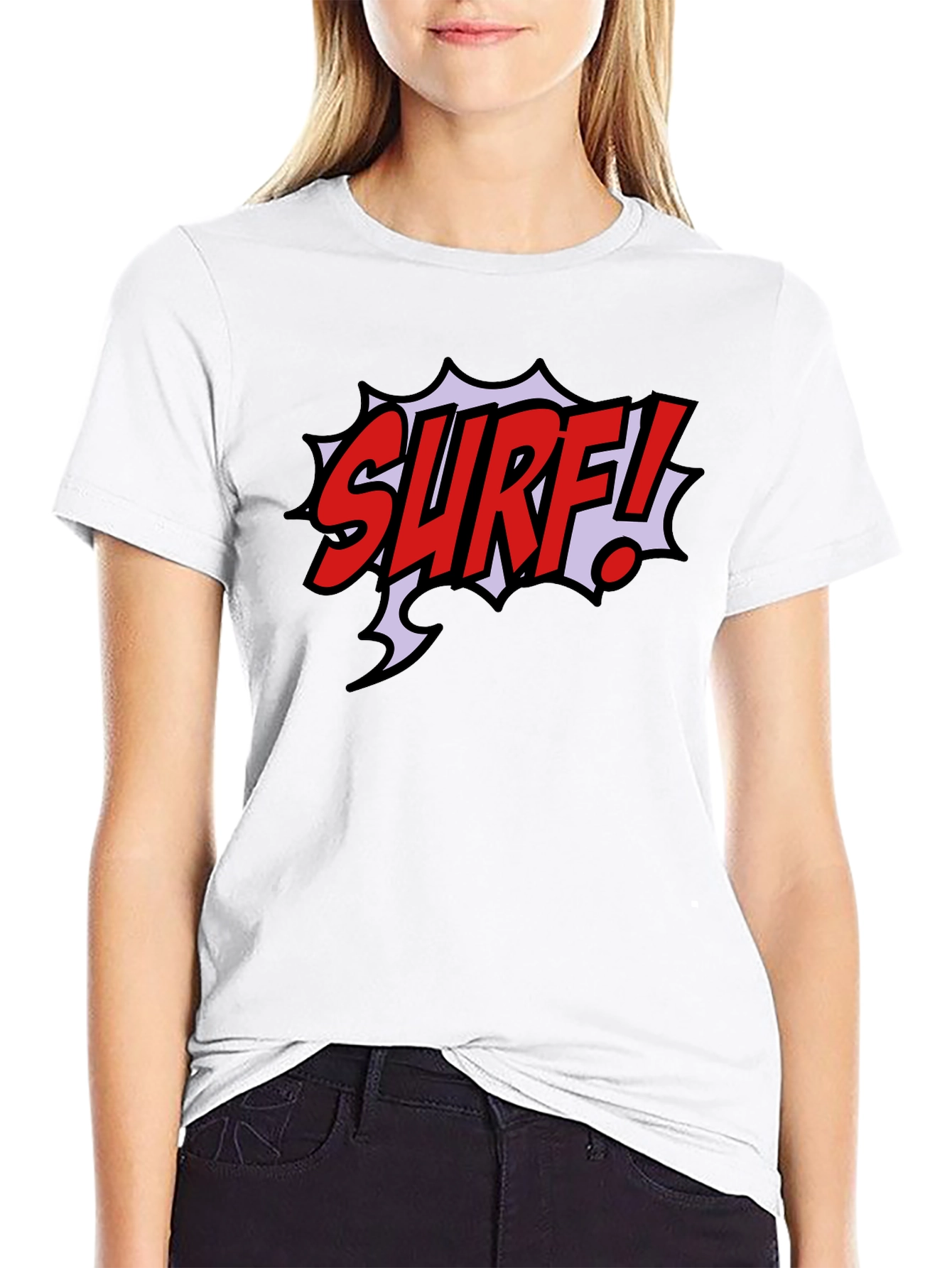 Surf! Graphic T-Shirt - Black Cotton Tee
