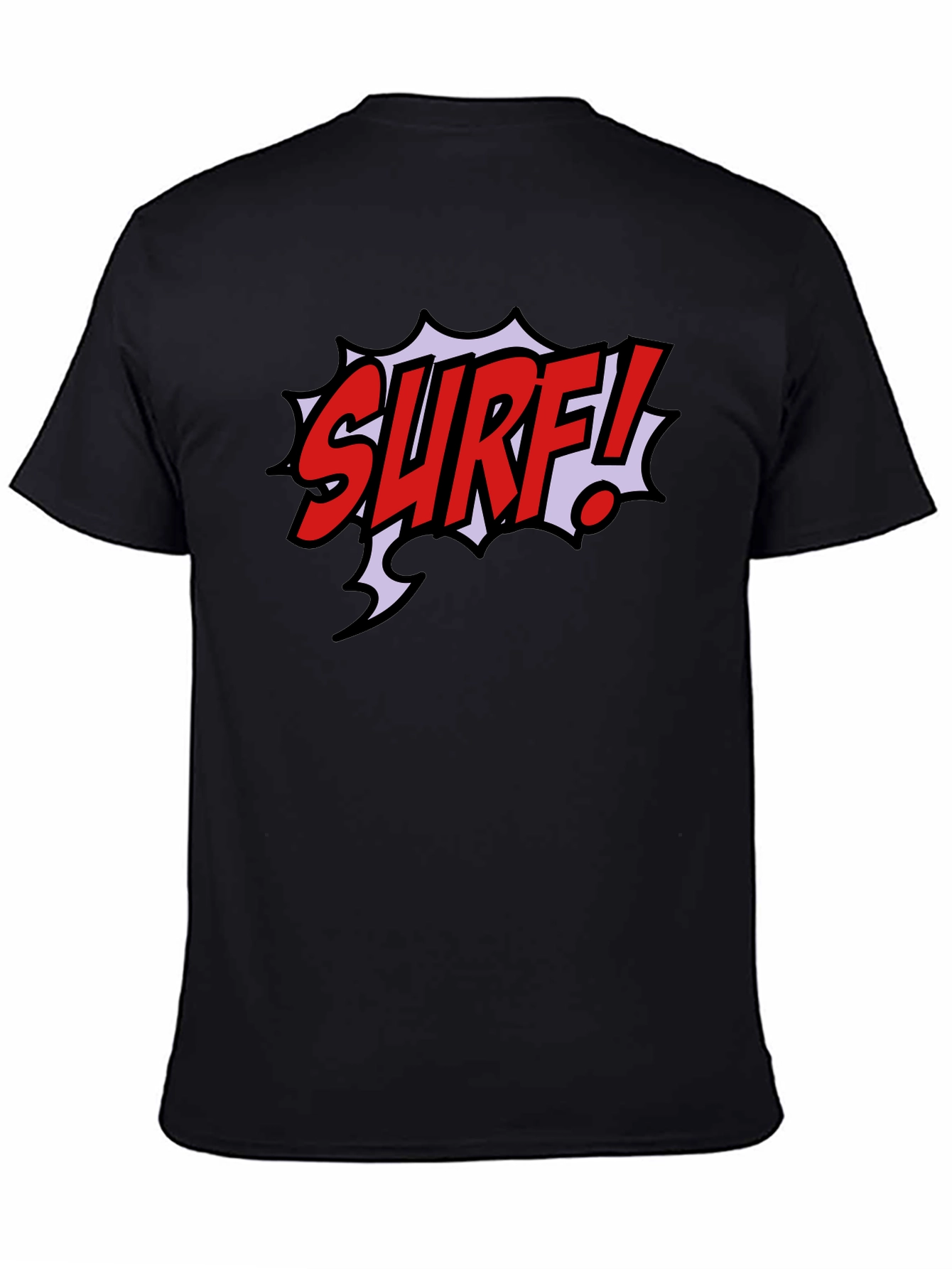 Surf! Graphic T-Shirt - Black Cotton Tee