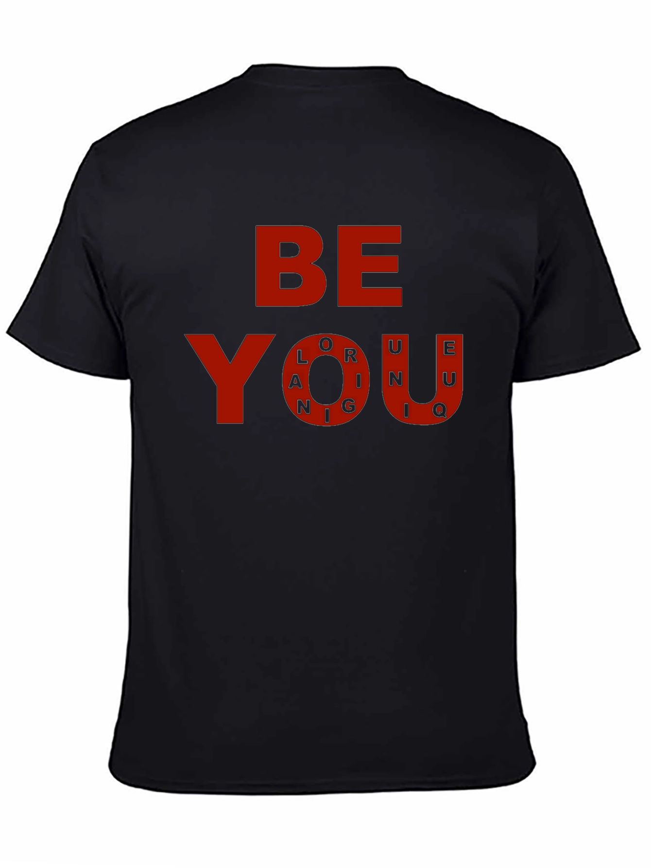 Be You T-Shirt - Black with Red Graphic