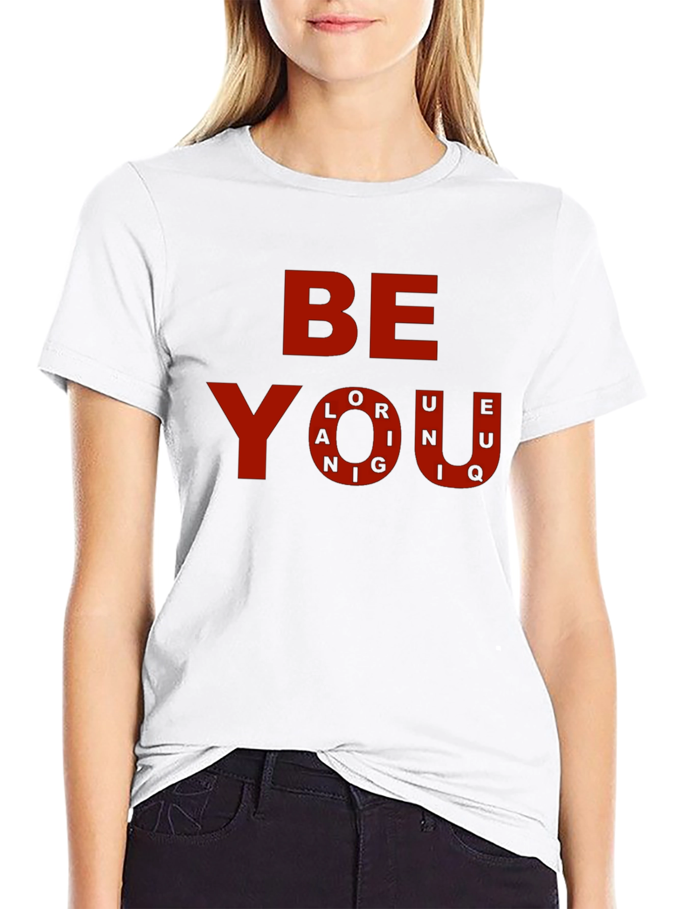 Be You T-Shirt - Black with Red Graphic