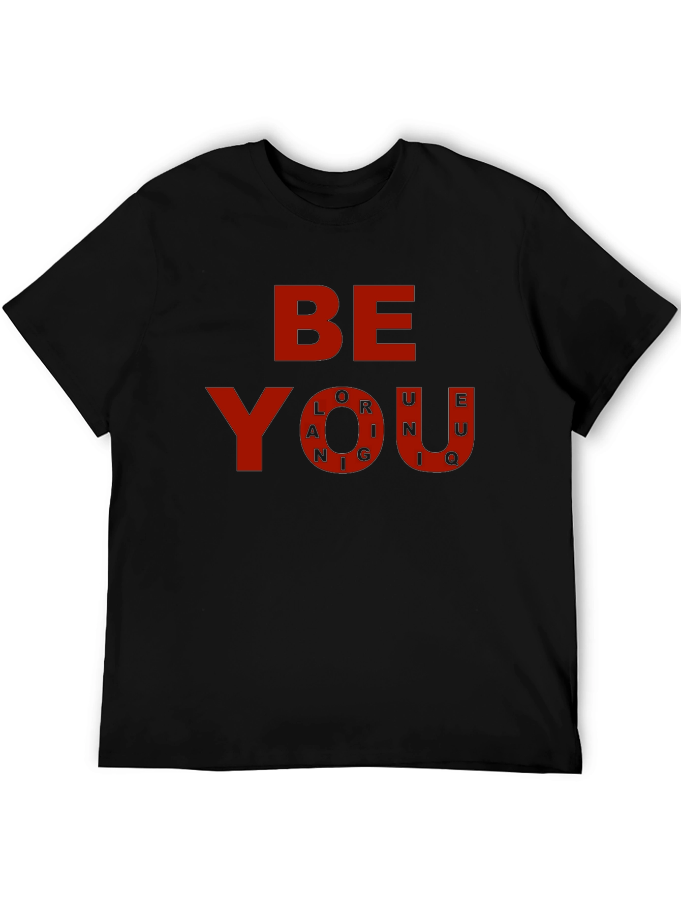 Be You T-Shirt - Black with Red Graphic