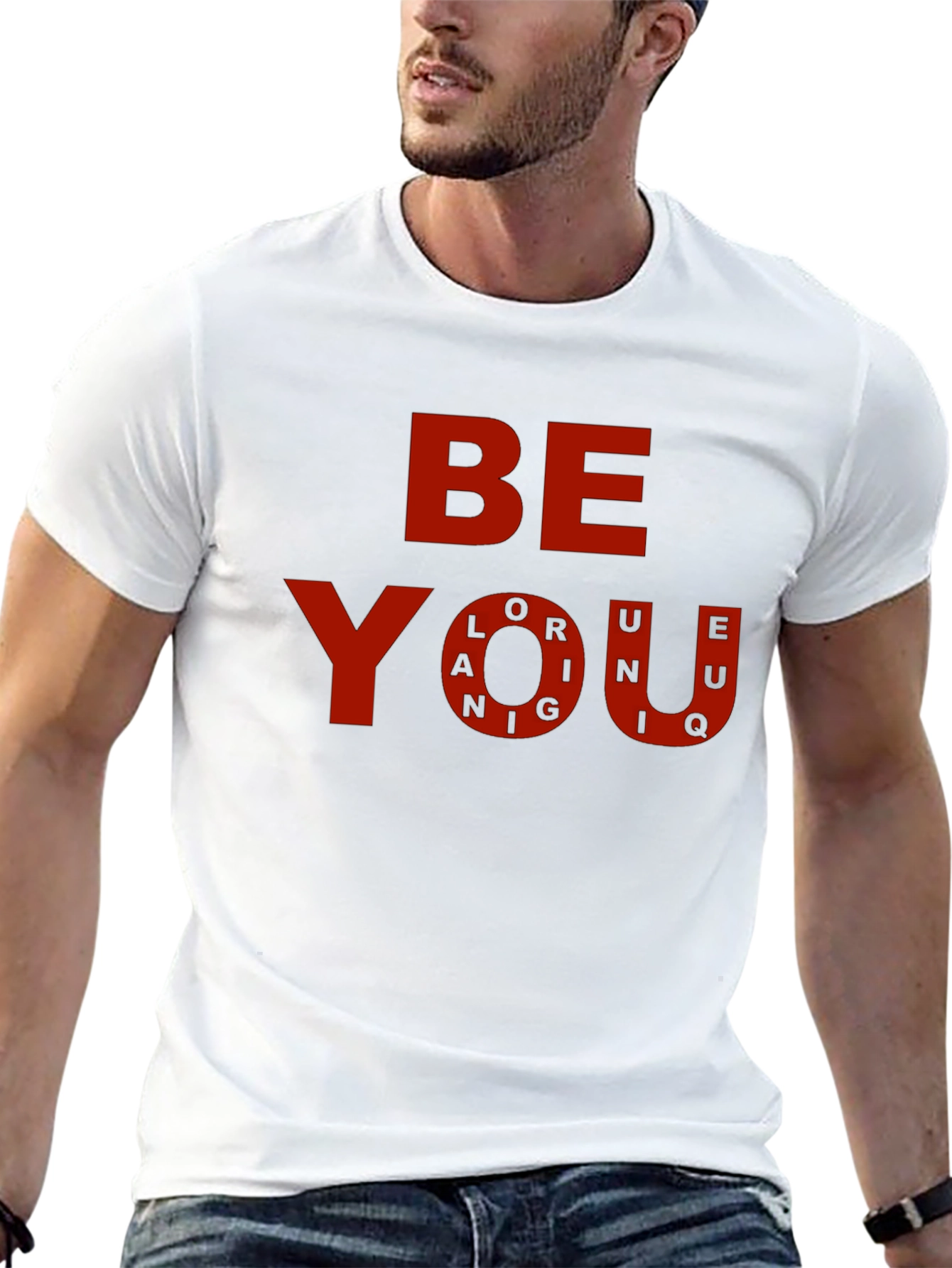 Be You T-Shirt - Black with Red Graphic