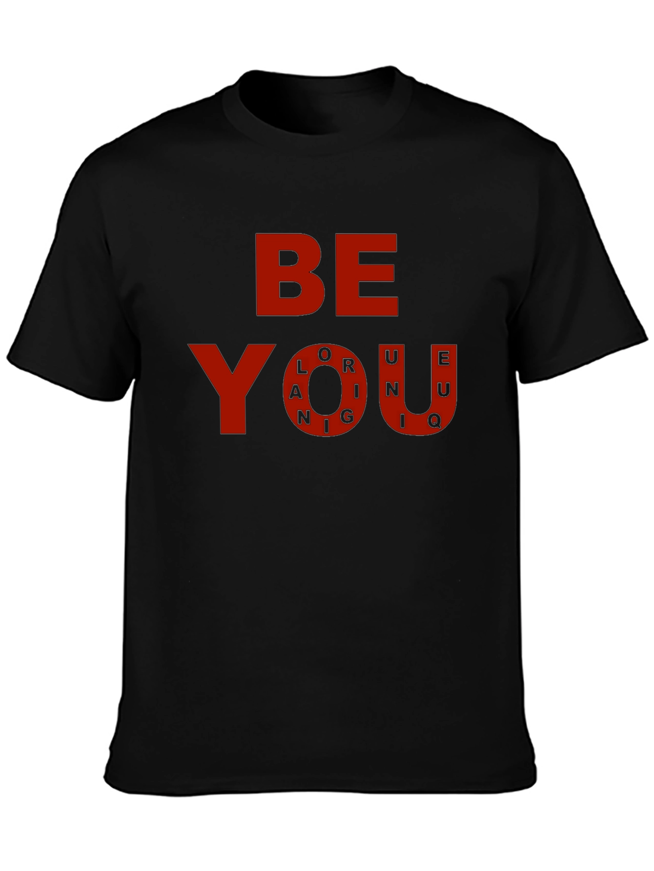 Be You T-Shirt - Black with Red Graphic
