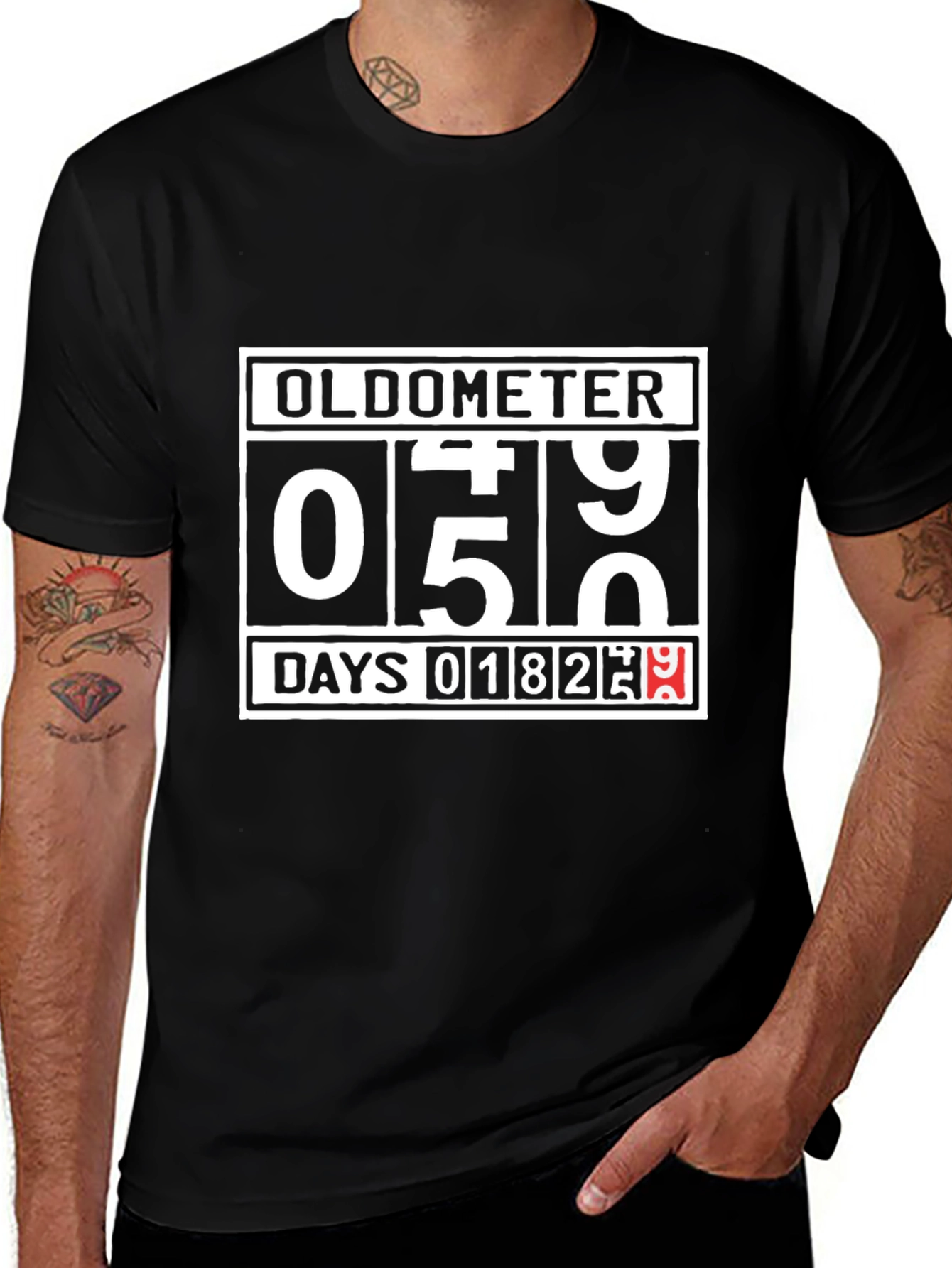 Oldometer Birthday T-Shirt - Funny Age Counter Tee