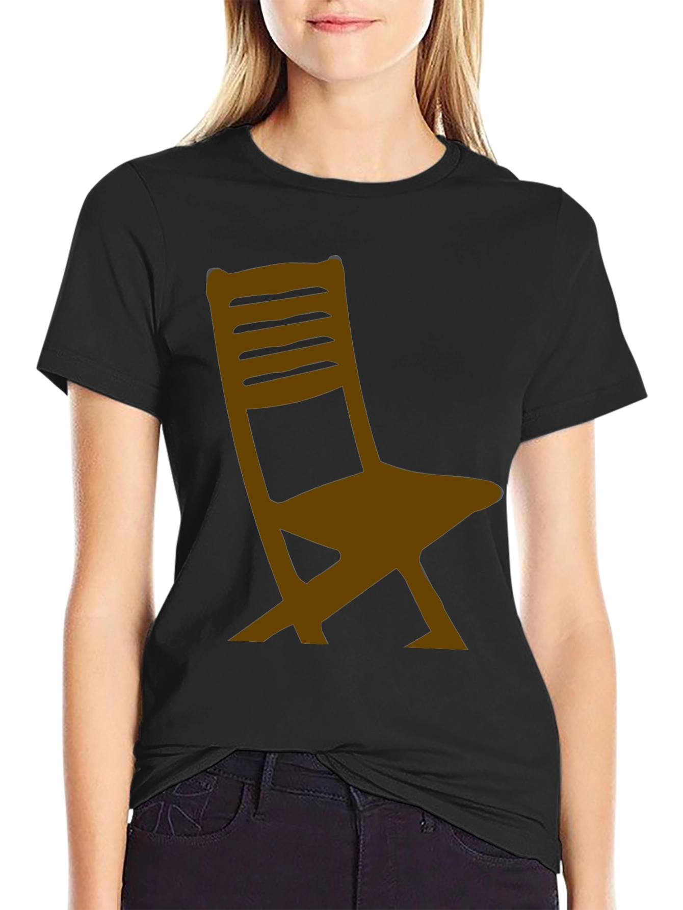 Chair Graphic Black T-Shirt - Relaxed Fit