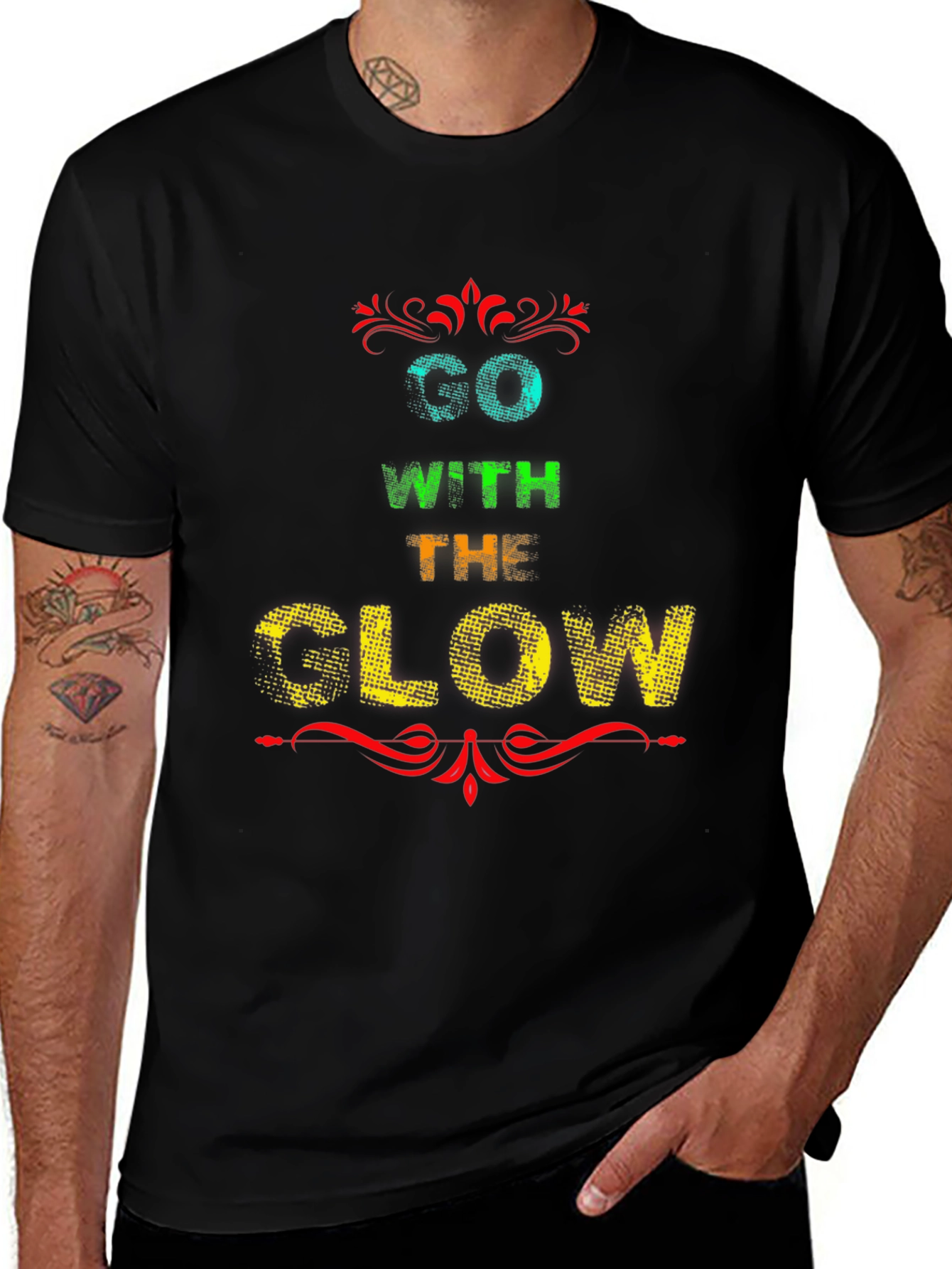 Go With The Glow Graphic Tee - Black