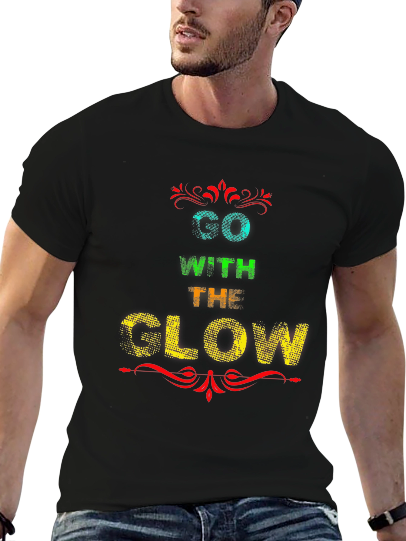 Go With The Glow Graphic Tee - Black