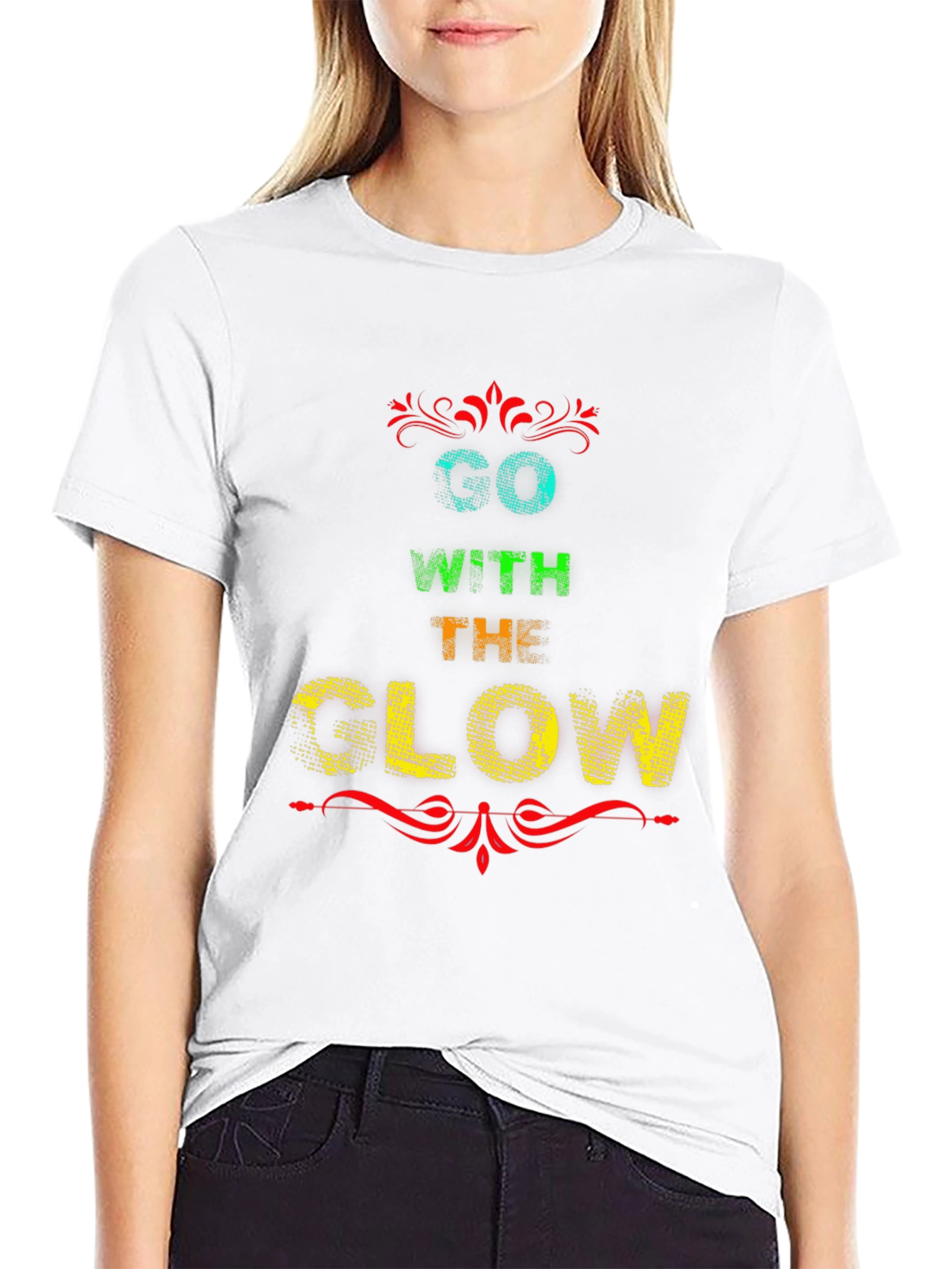 Go With The Glow Graphic Tee - Black