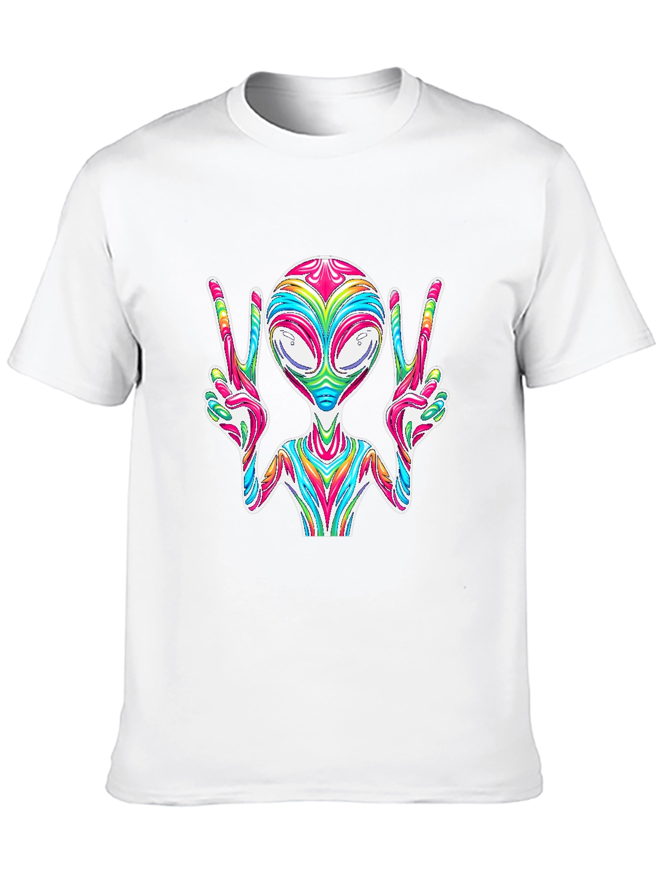 Peace Alien Tee - Retro Space Vibes