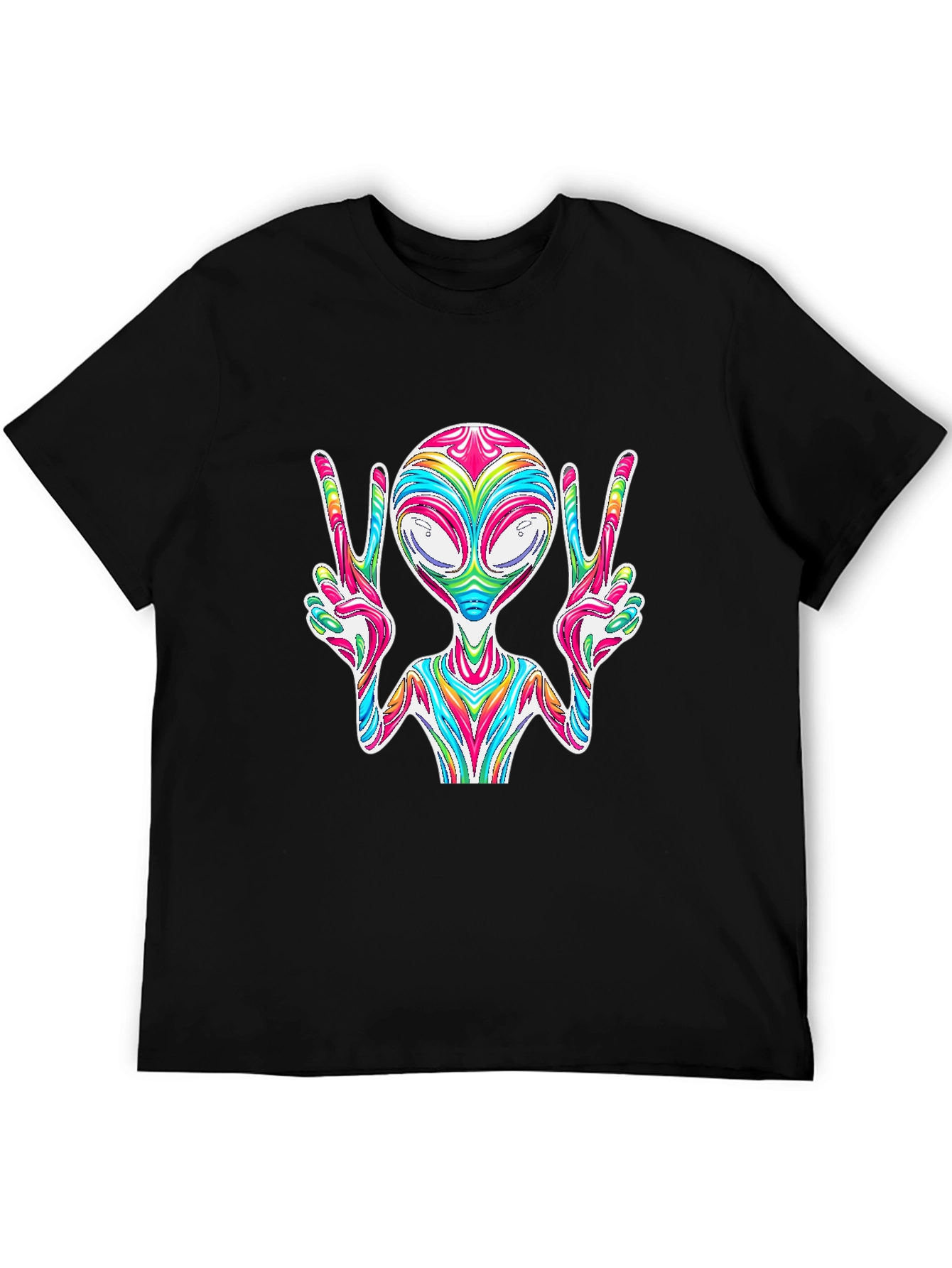 Peace Alien Tee - Retro Space Vibes