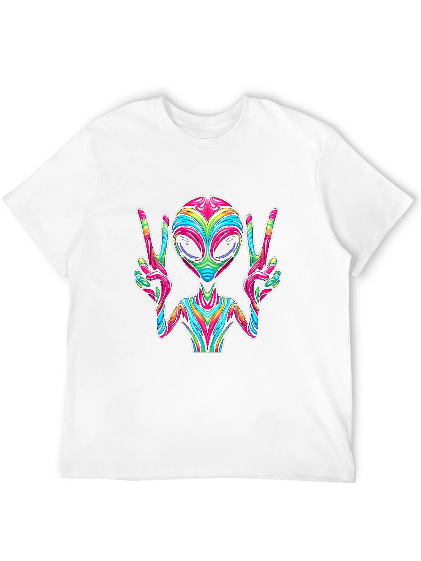 Peace Alien Tee - Retro Space Vibes