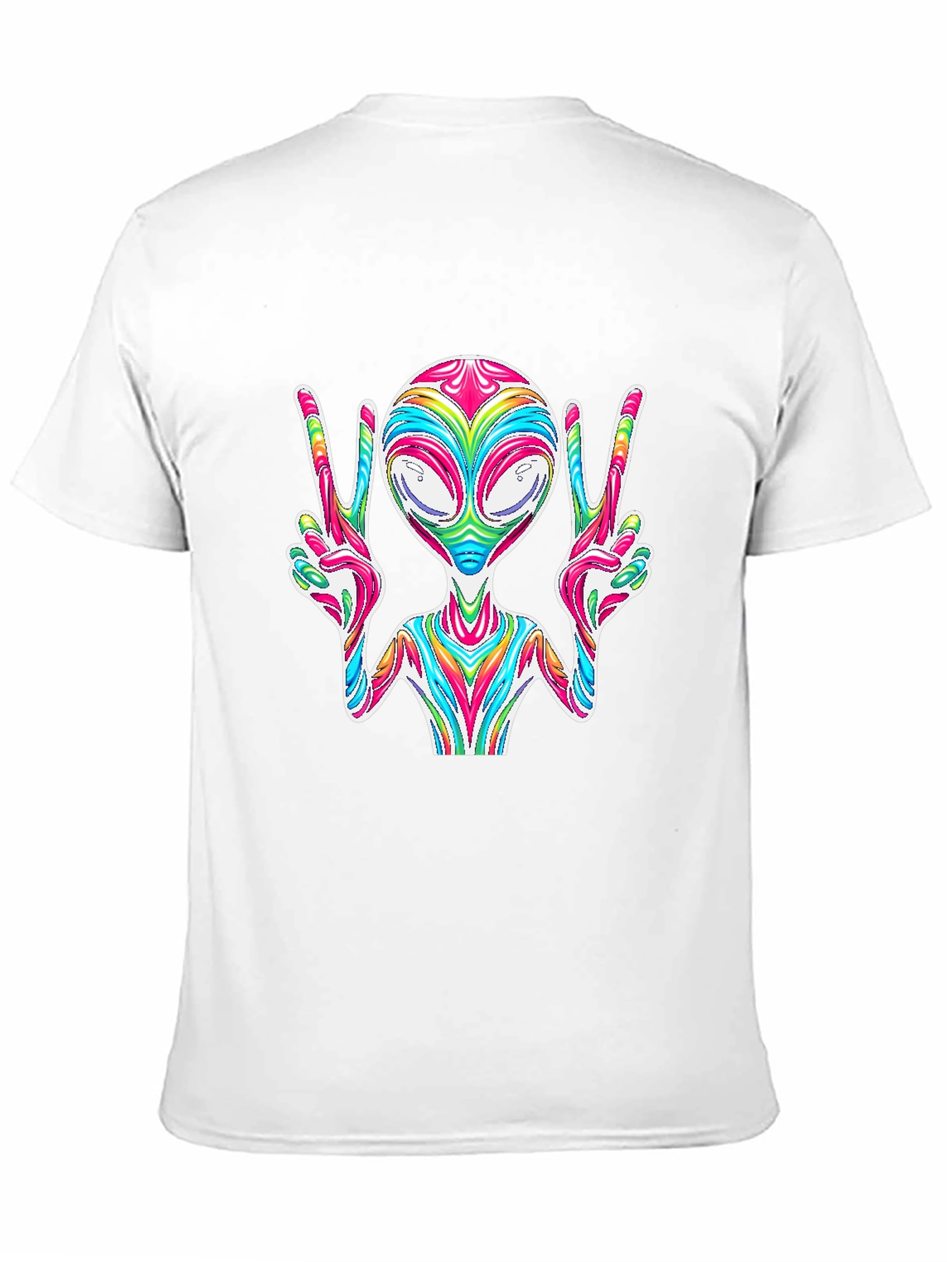 Peace Alien Tee - Retro Space Vibes