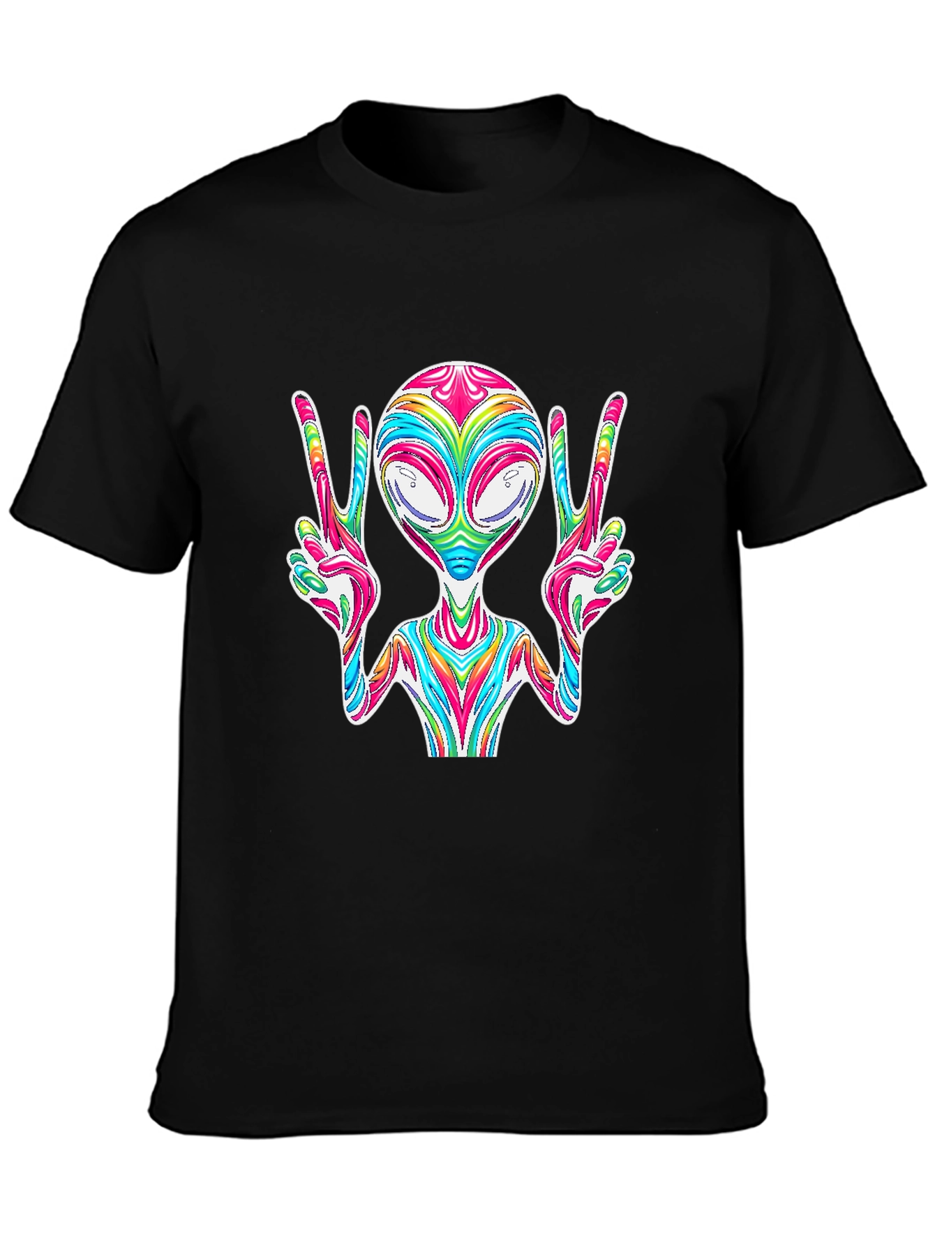 Peace Alien Tee - Retro Space Vibes