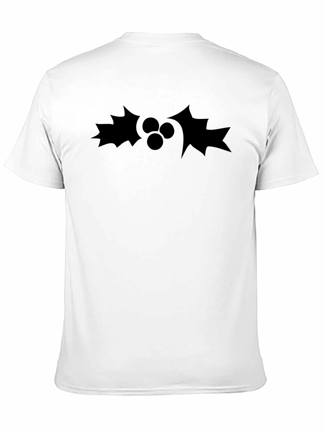 Festive Holly Graphic Black T-Shirt