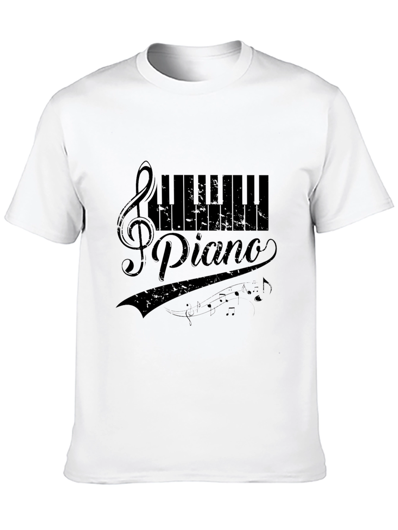 Piano Musical T-Shirt - Black
