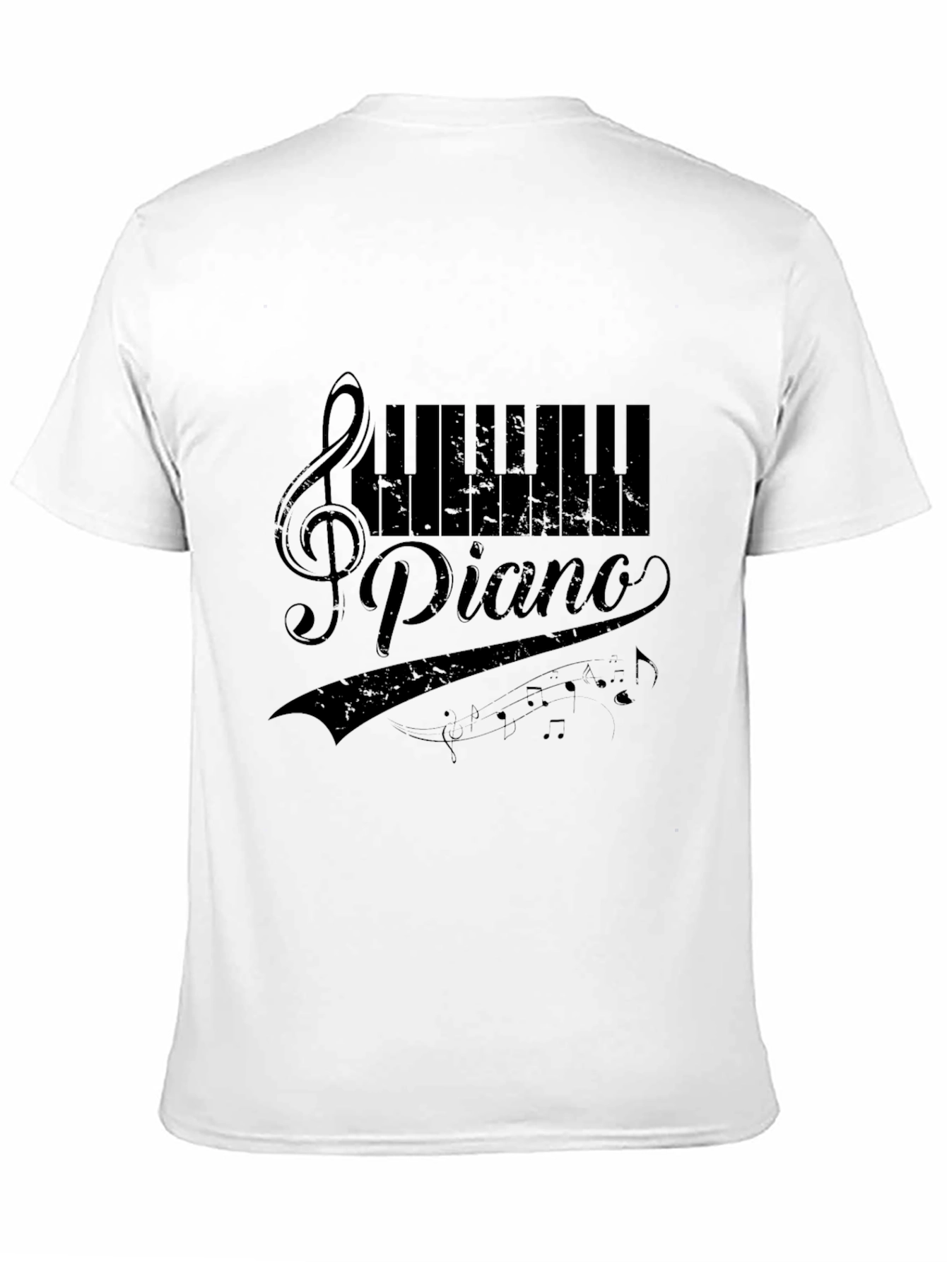 Piano Musical T-Shirt - Black