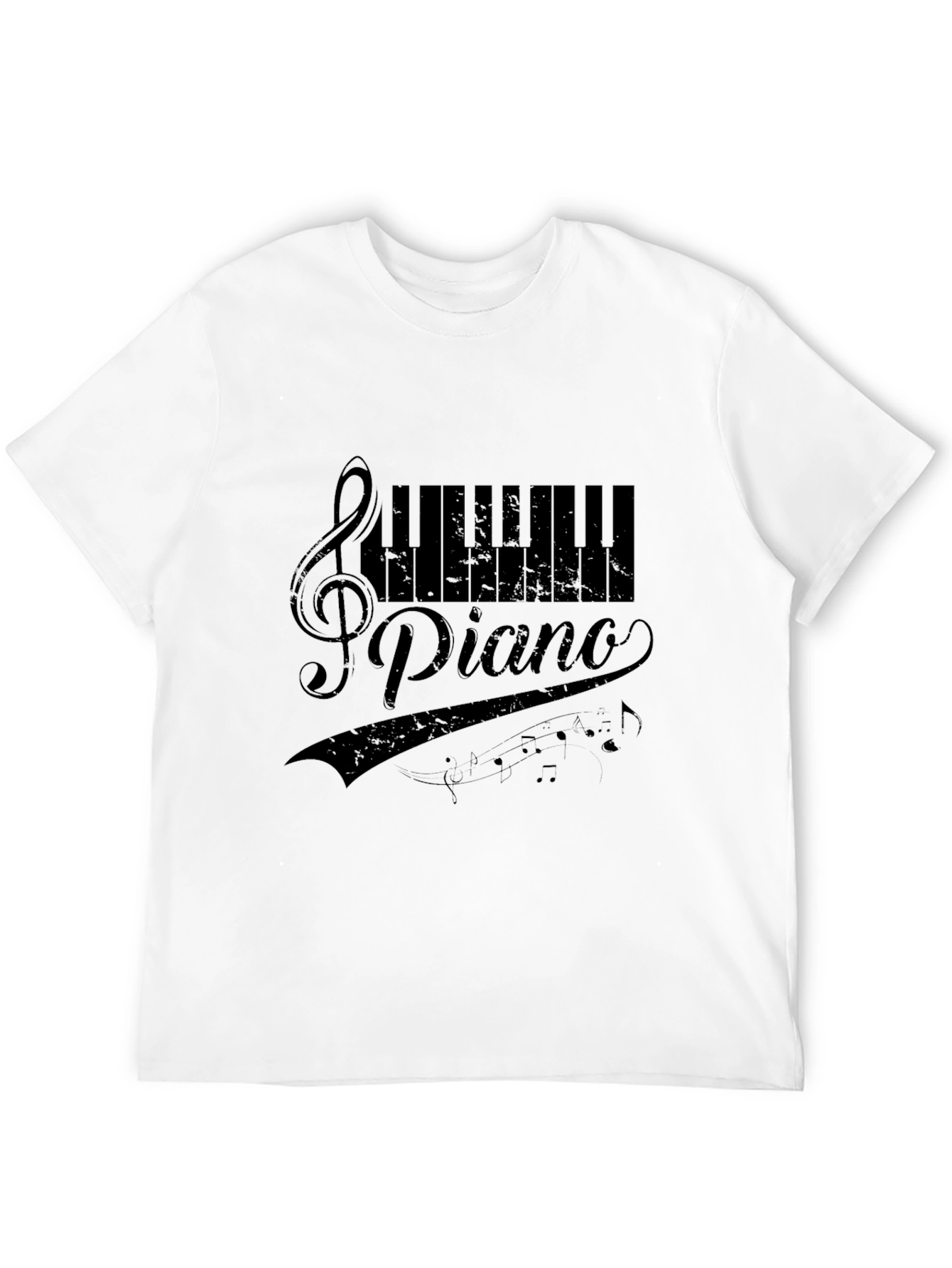 Piano Musical T-Shirt - Black