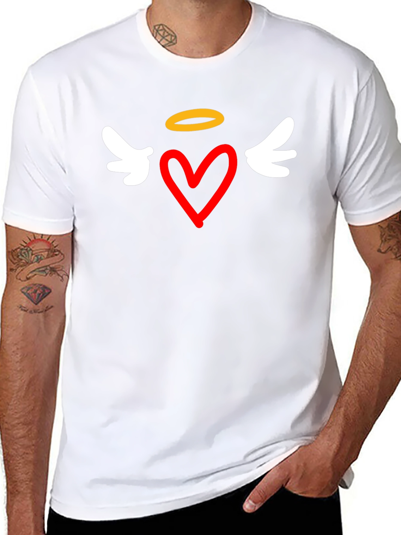 Heart Angel T-Shirt - Stylish Graphic Tee