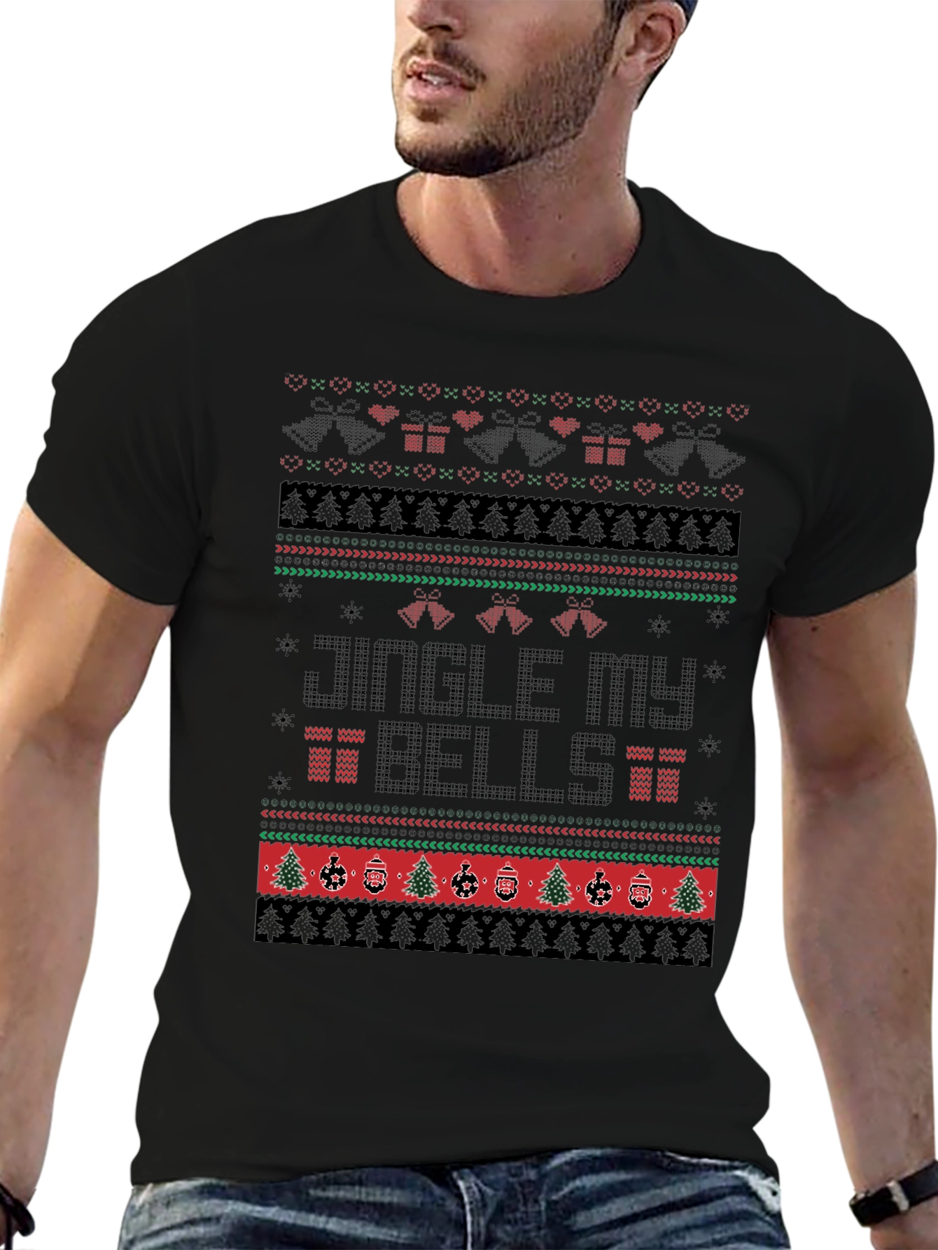 Festive Jingle My Bells Ugly Christmas Sweater T-Shirt