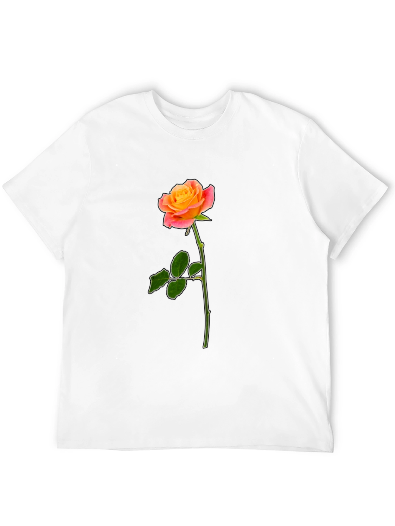 Rose Graphic Black T-Shirt