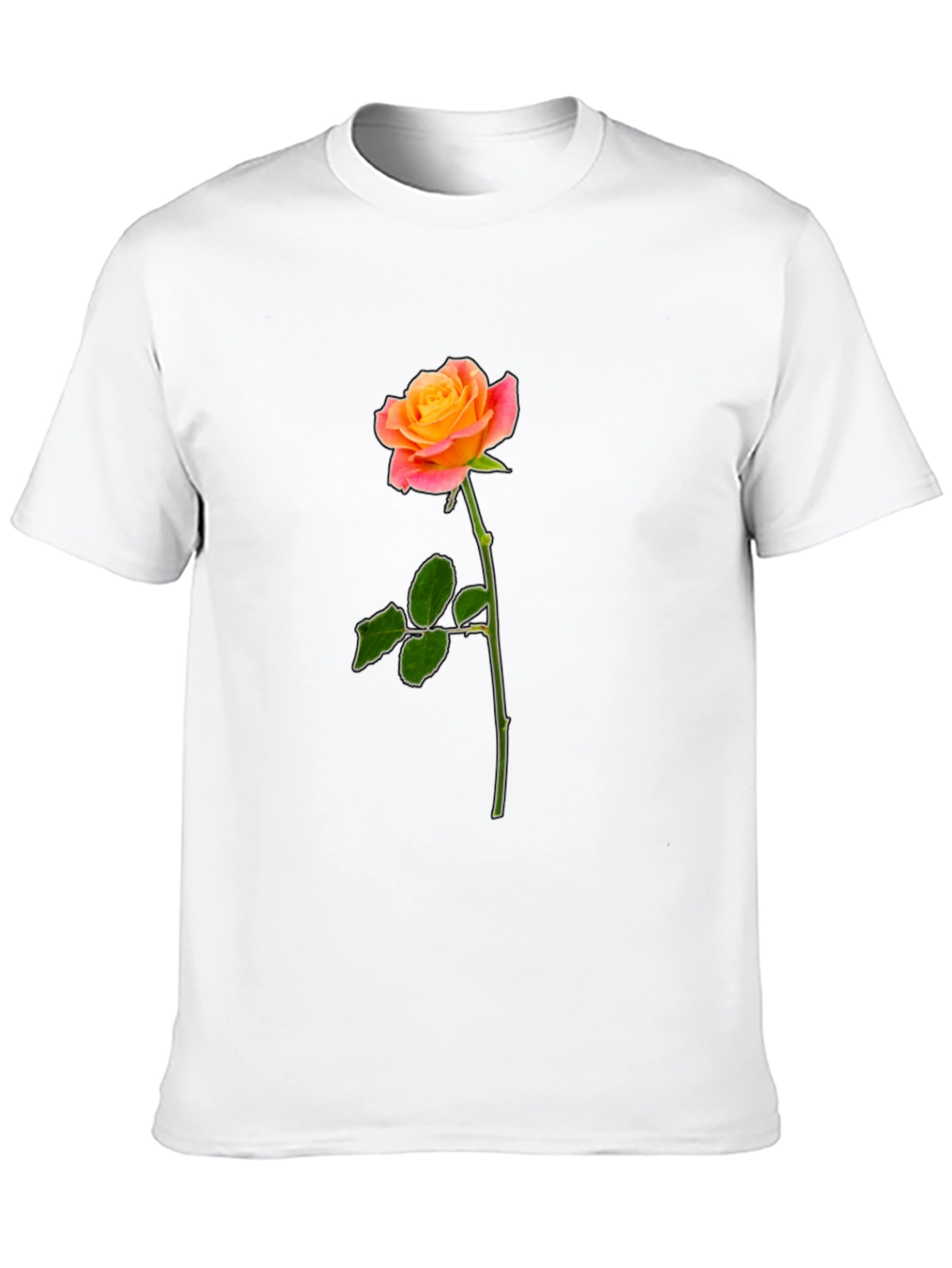 Rose Graphic Black T-Shirt