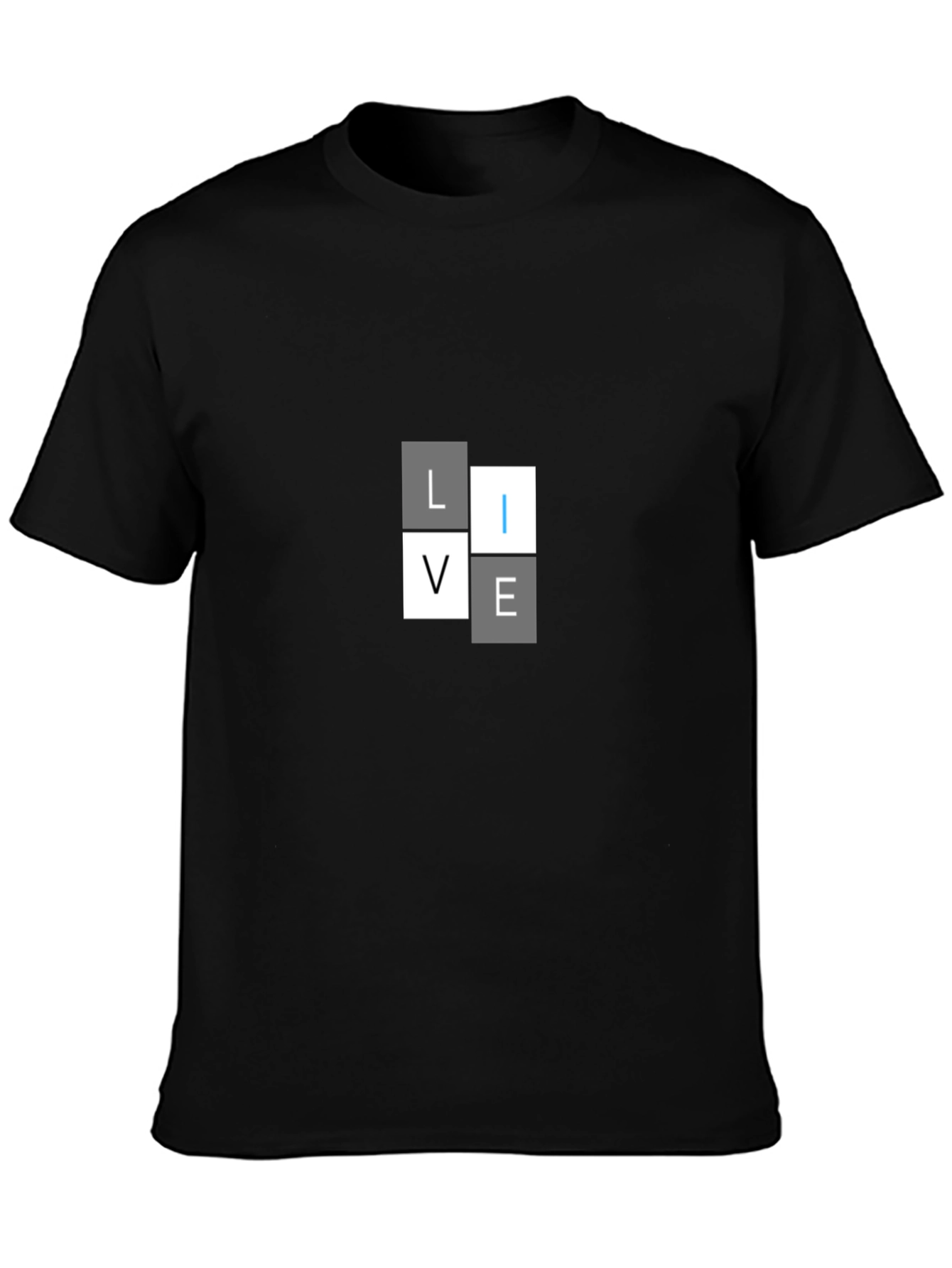 Live Graphic T-Shirt - Modern Design Black Tee