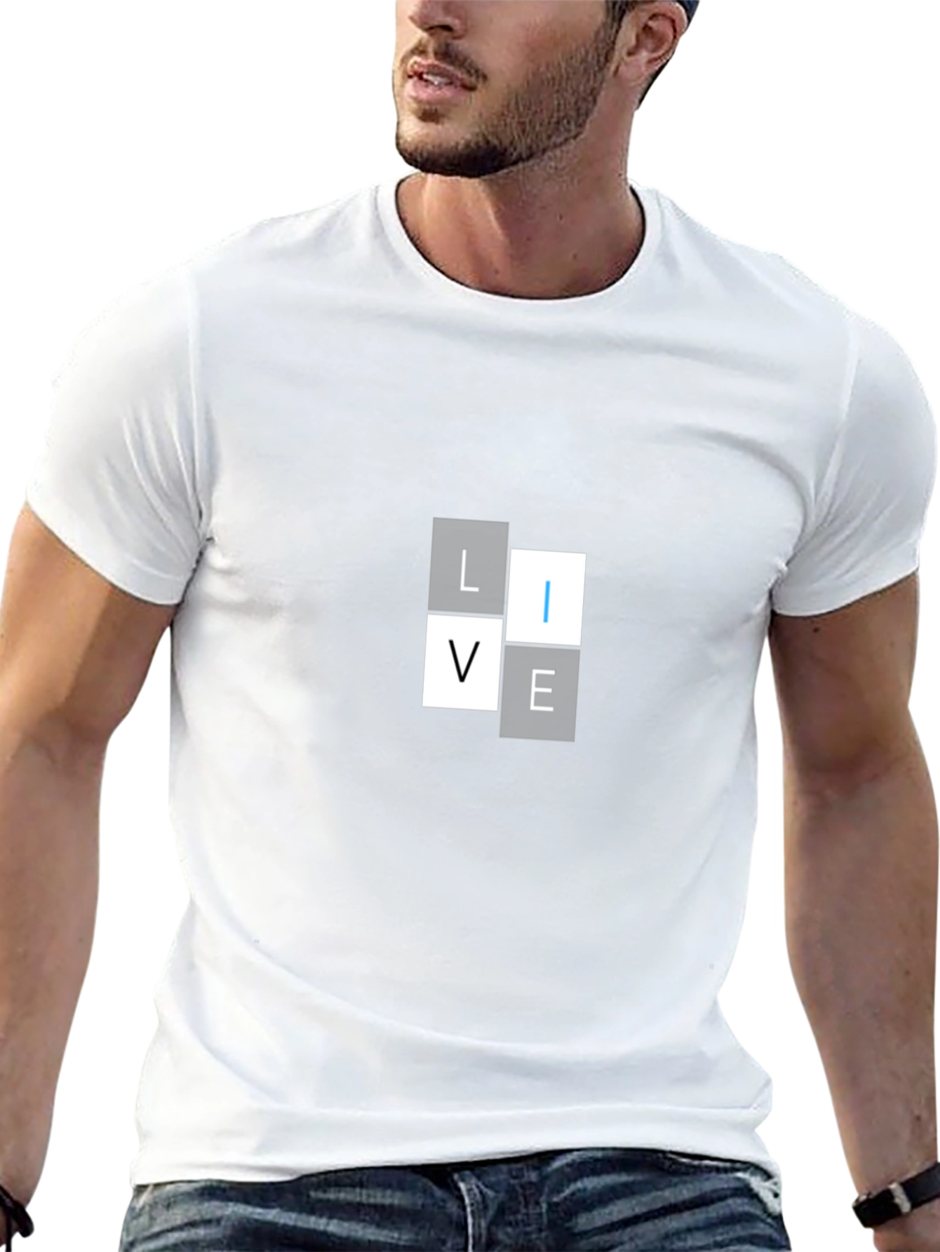 Live Graphic T-Shirt - Modern Design Black Tee