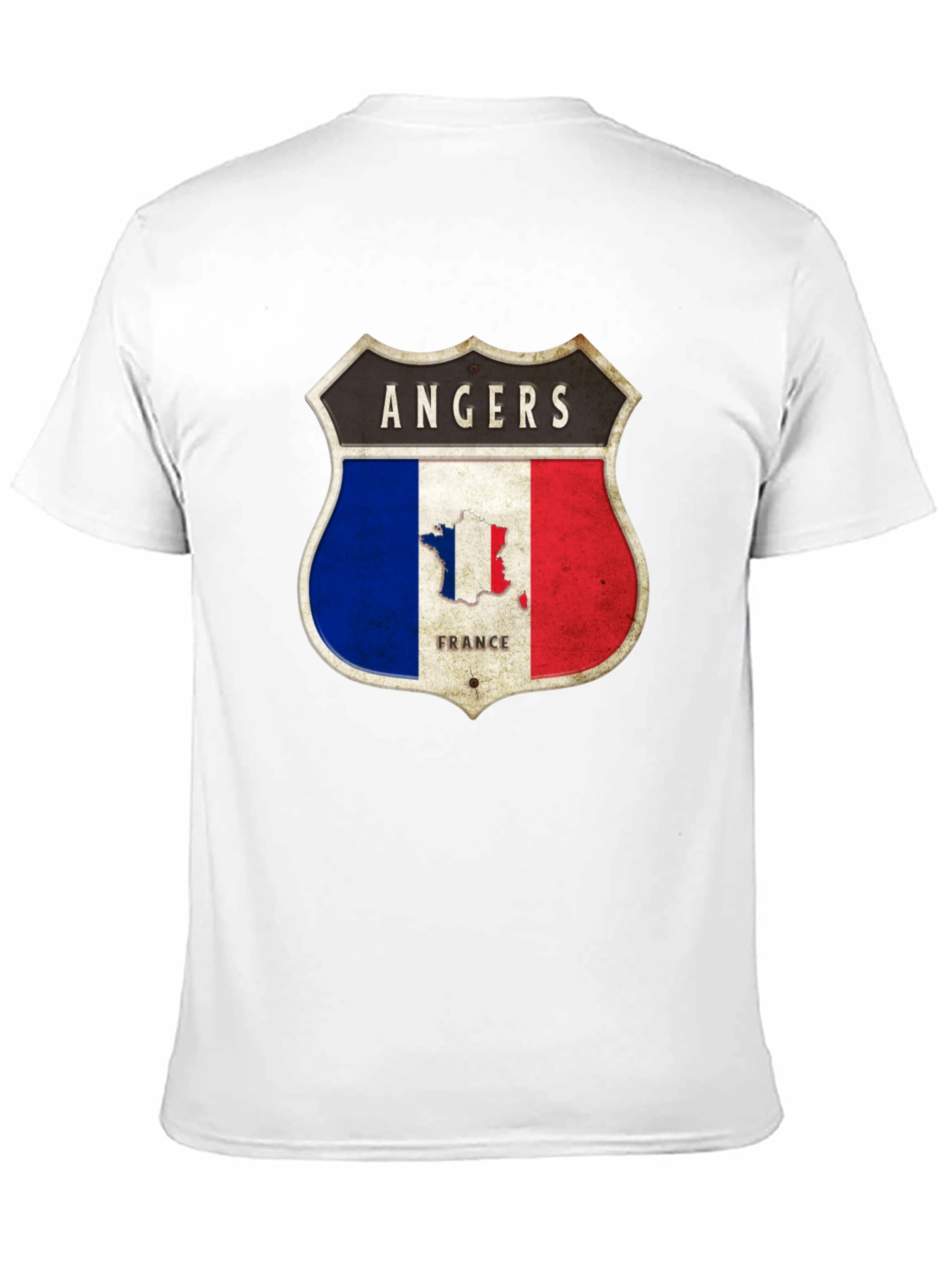 Angers France Flag Shield Graphic Tee
