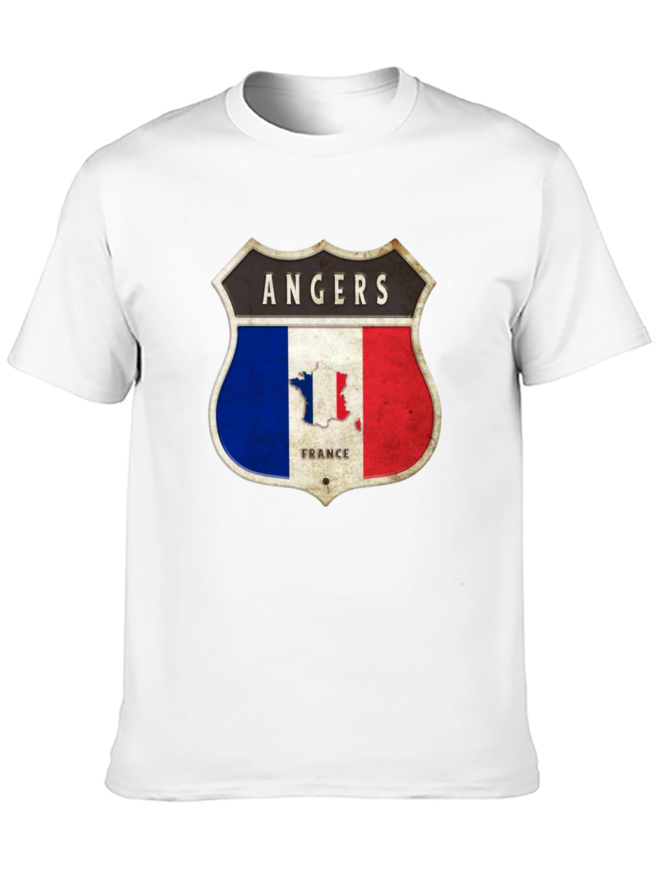 Angers France Flag Shield Graphic Tee